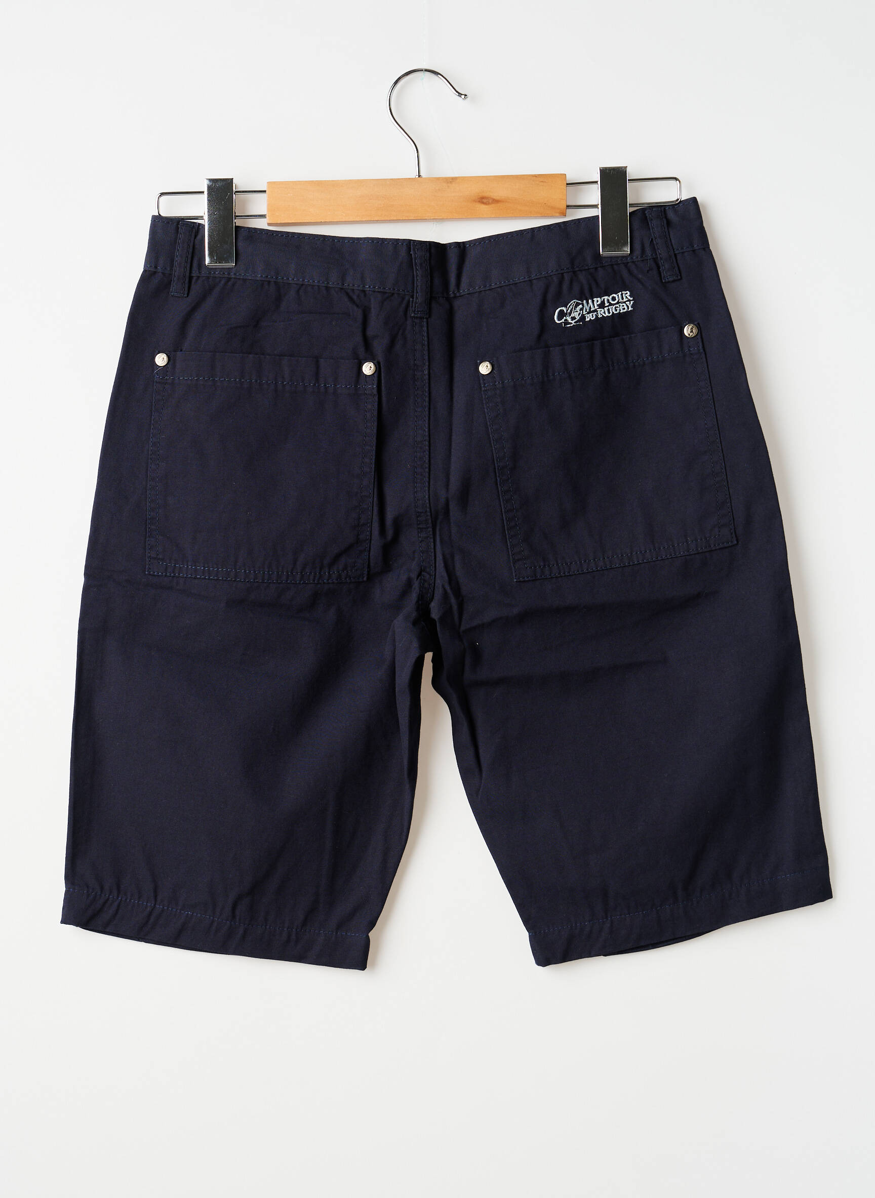 Bermuda tissage popeline taille normale bleu COMPTOIR DU RUGBY homme