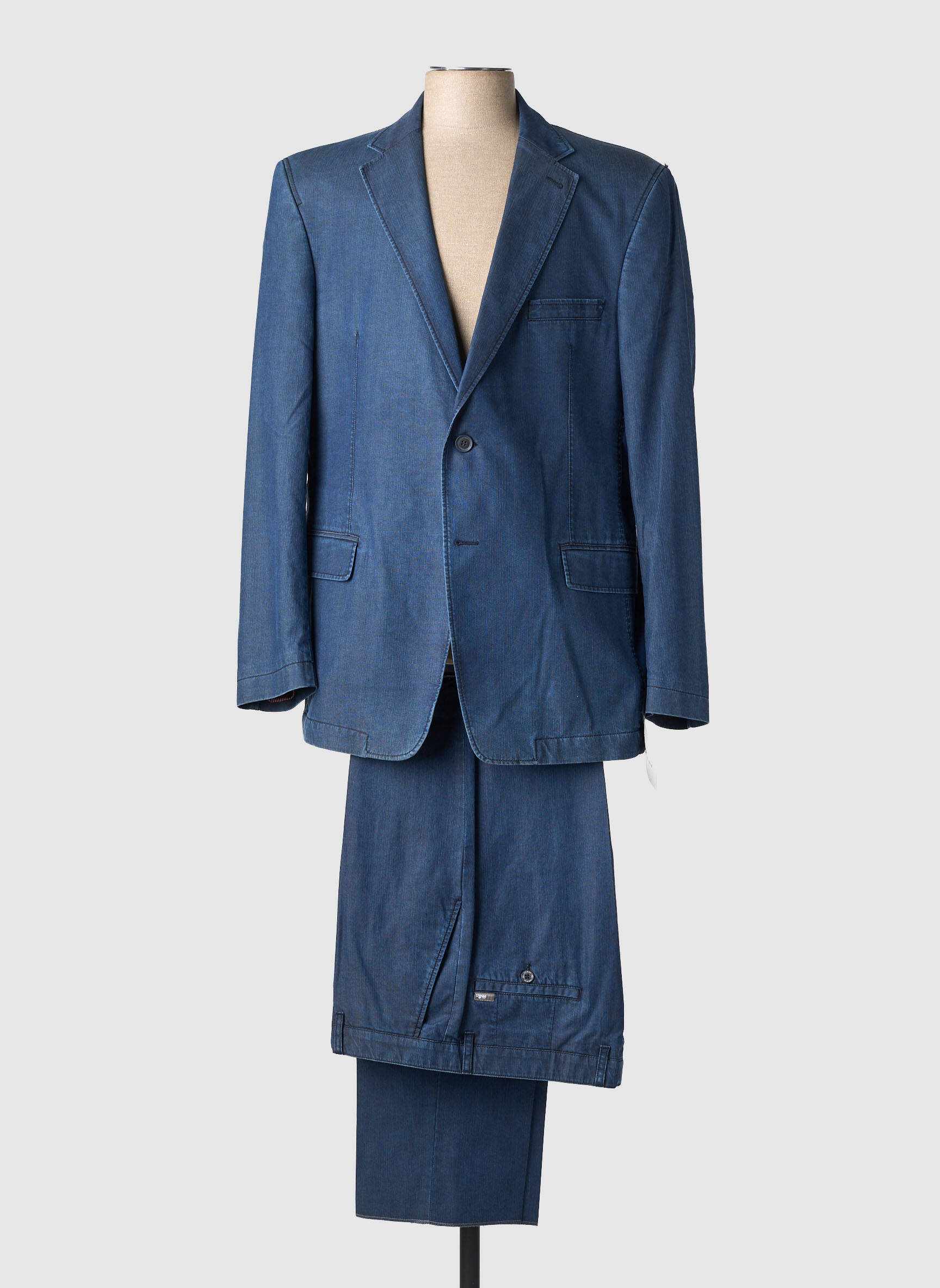 Costume de ville manches longues bleu BRUNO SAINT HILAIRE homme