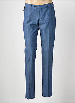 Pantalon slim tissage chiné taille normale bleu BRUNO SAINT HILAIRE homme