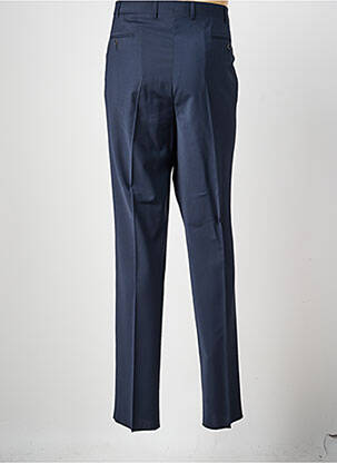 Pantalon slim taille à pinces taille normale bleu BRUNO SAINT HILAIRE homme