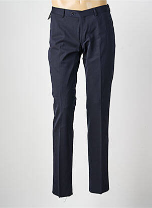 Pantalon slim taille à pinces taille normale bleu BRUNO SAINT HILAIRE homme