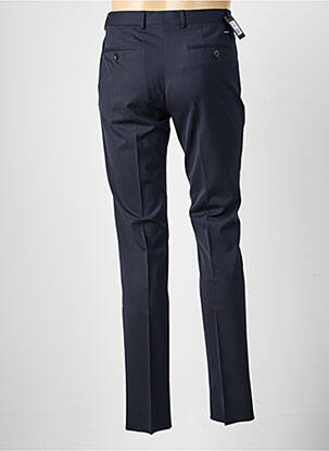 Pantalon slim taille à pinces taille normale bleu BRUNO SAINT HILAIRE homme
