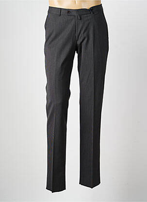 Pantalon slim tissage chiné taille normale gris BRUNO SAINT HILAIRE homme
