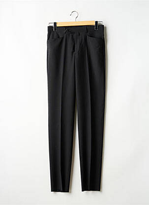 Pantalon slim taille à pinces taille normale noir BRUNO SAINT HILAIRE homme