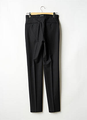 Pantalon slim taille à pinces taille normale noir BRUNO SAINT HILAIRE homme