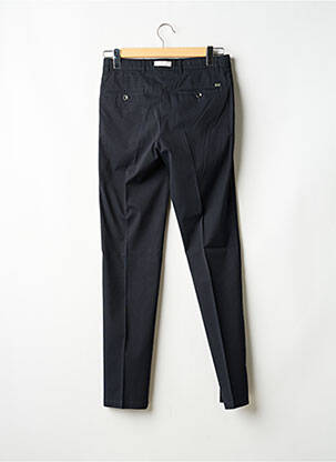 Pantalon slim tissage popeline taille haute bleu BRUNO SAINT HILAIRE homme