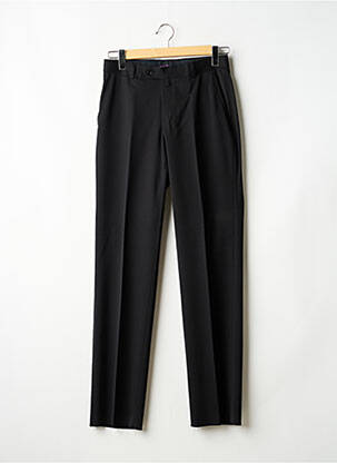 Pantalon slim taille à pinces taille normale noir BRUNO SAINT HILAIRE homme