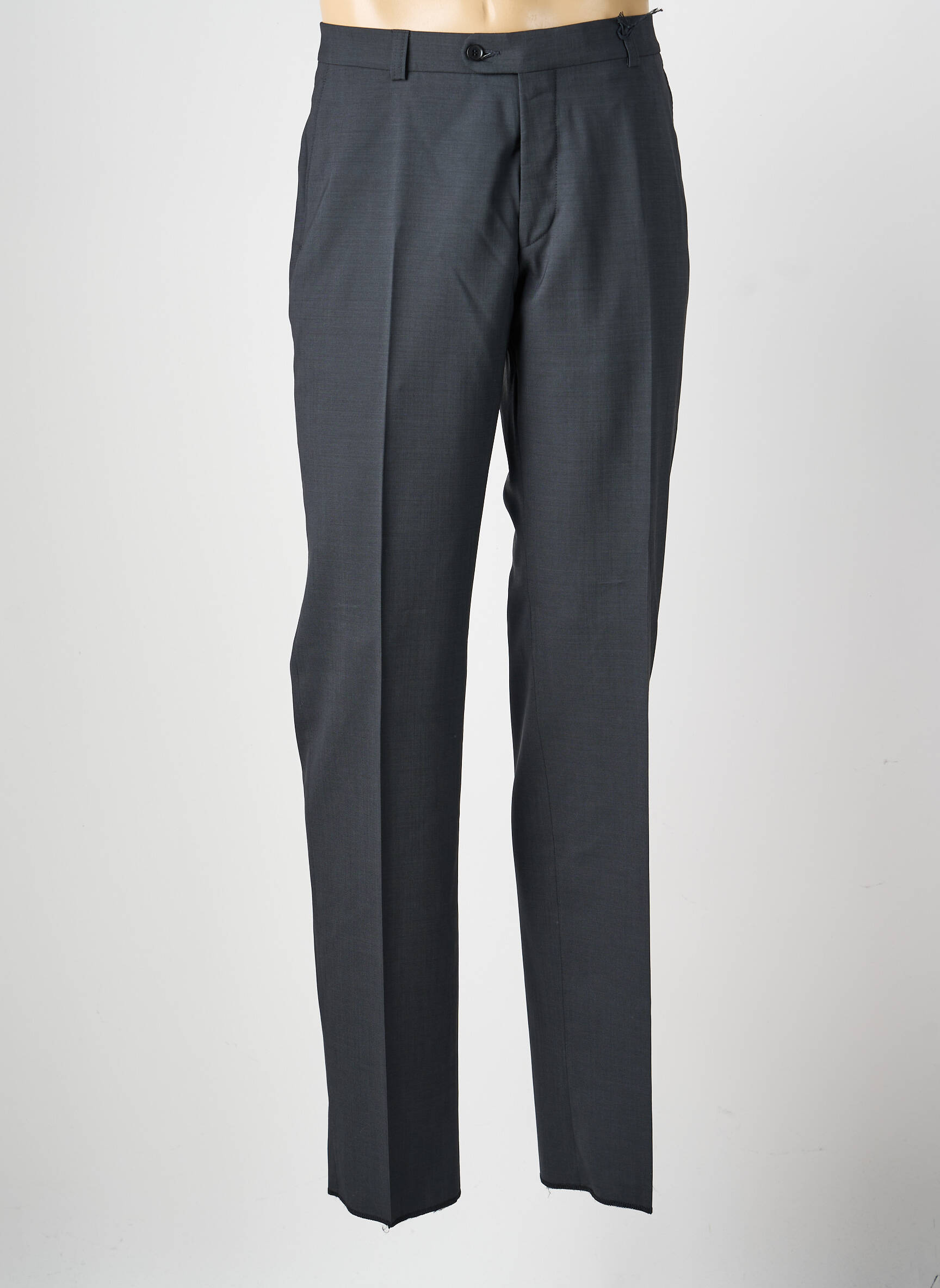 Pantalon slim taille à pinces taille normale gris BRUNO SAINT HILAIRE homme