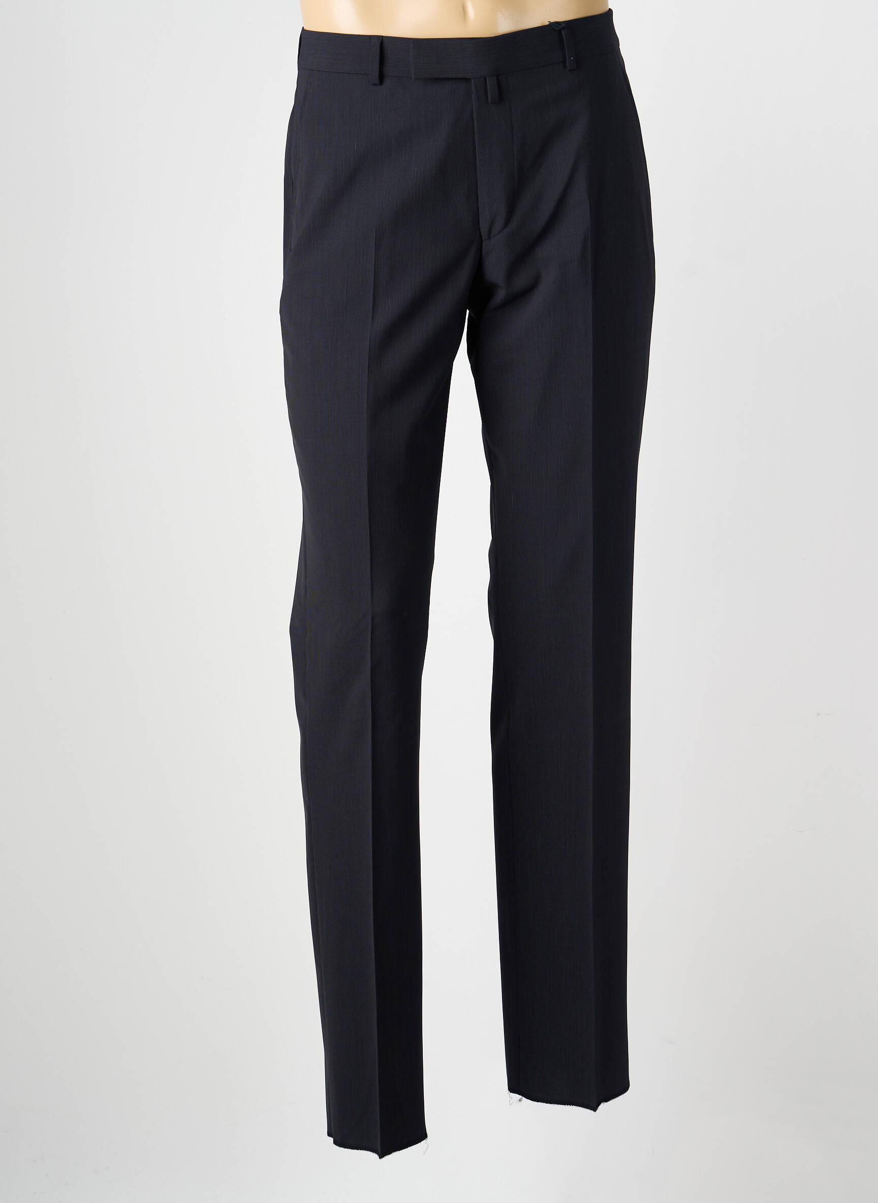 Pantalon slim stretch taille normale bleu BRUNO SAINT HILAIRE homme