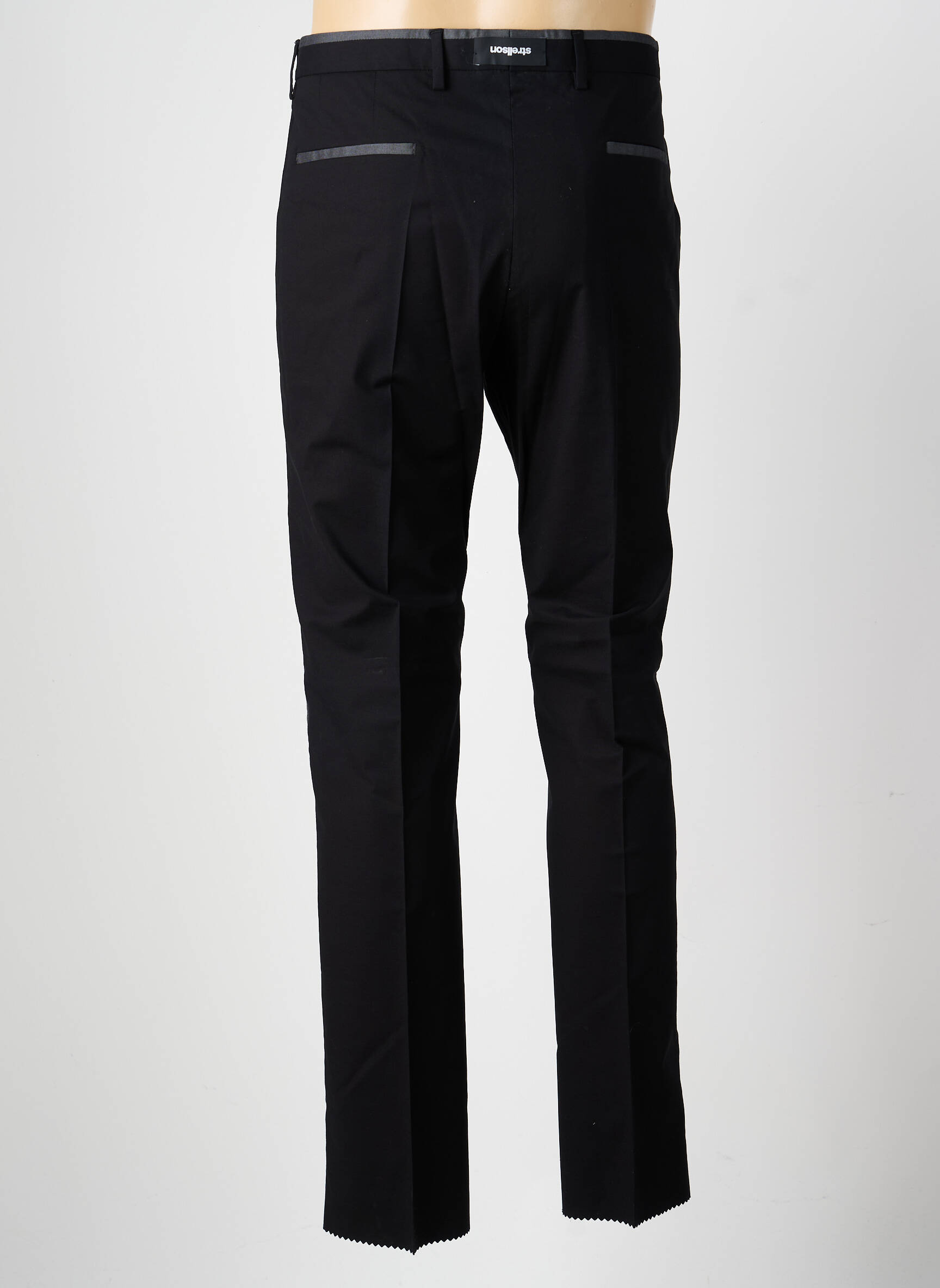 Pantalon slim tissage popeline taille normale noir STRELLSON homme