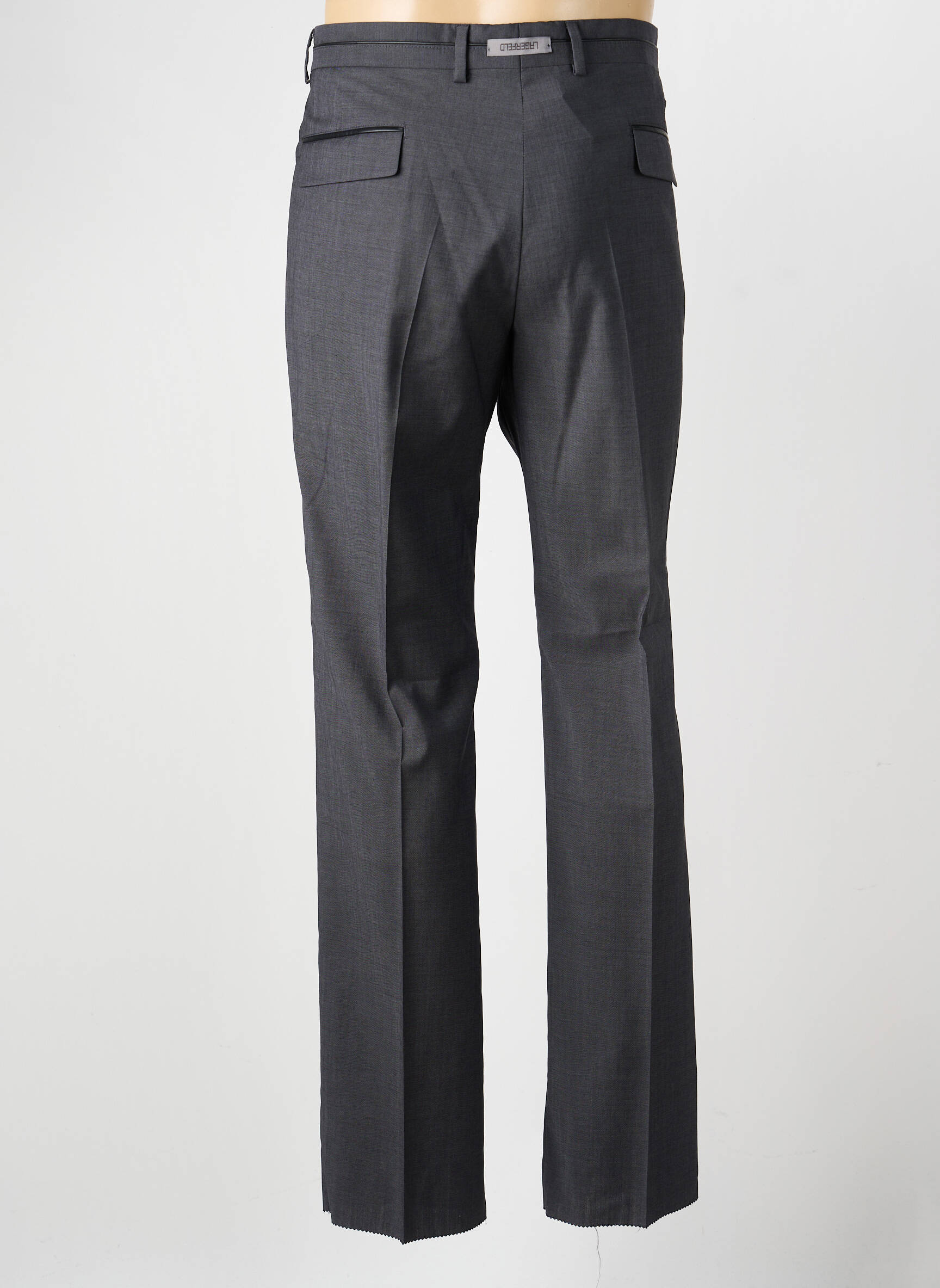 Pantalon slim tissage chiné taille normale gris KARL LAGERFELD homme