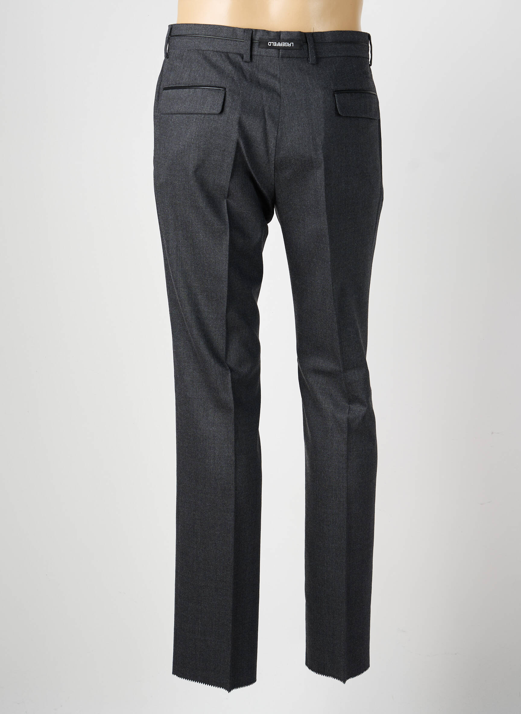 Pantalon slim tissage chiné taille normale gris KARL LAGERFELD homme