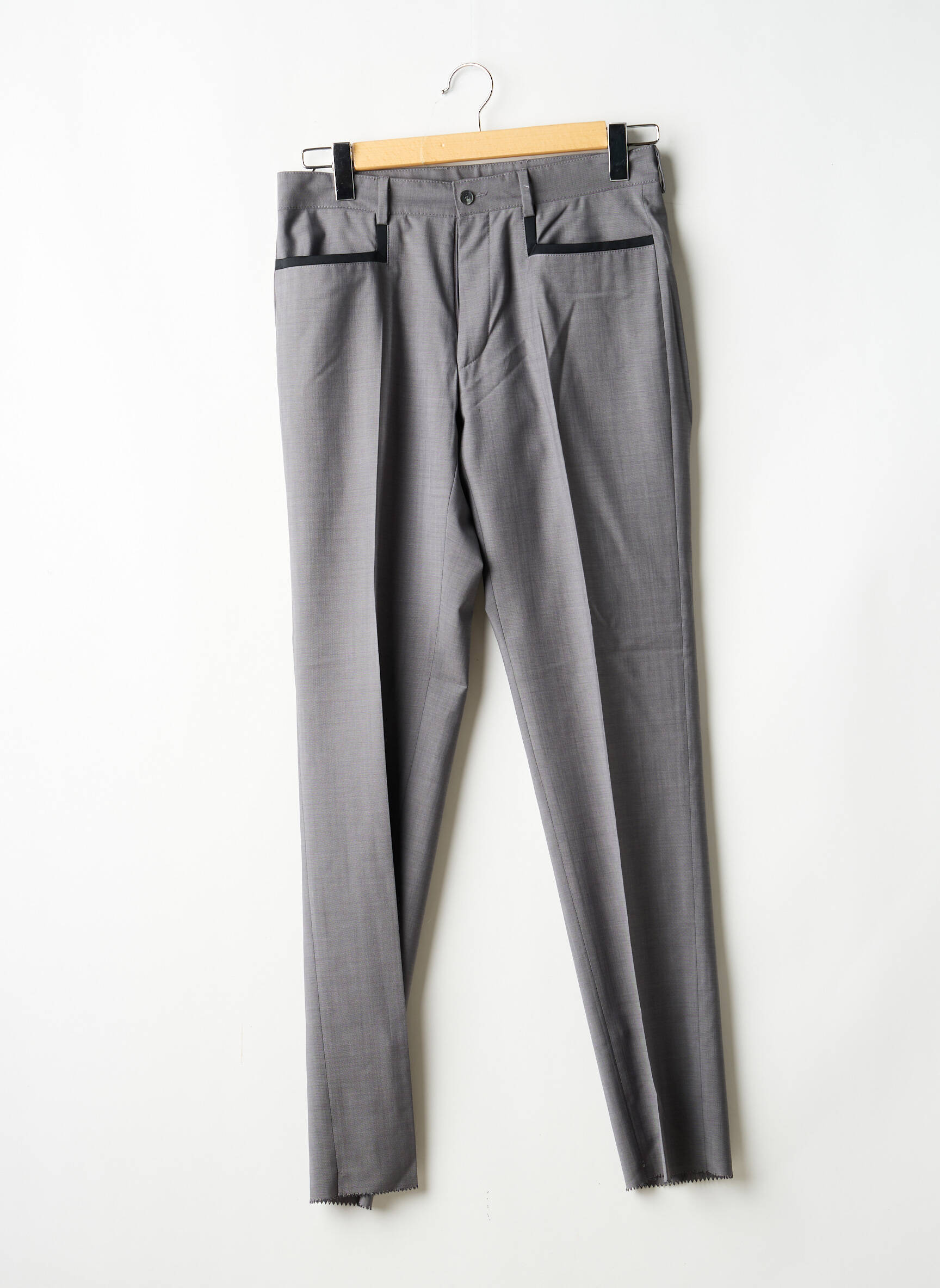 Pantalon slim tissage chiné taille basse gris KARL LAGERFELD homme