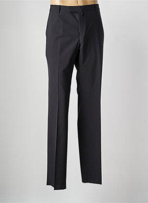 Pantalon droit fermeture zippée sous rabat avec crochet taille normale noir SAINT HILAIRE homme