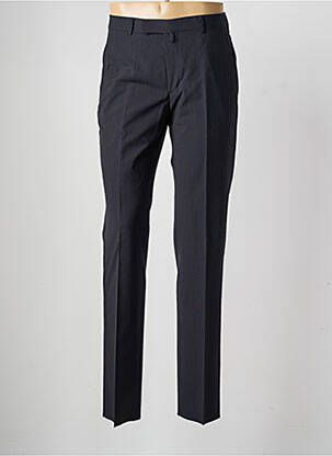 Pantalon droit fermeture zippée sous rabat avec crochet taille normale bleu SAINT HILAIRE homme