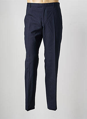Pantalon droit taille à pinces taille normale bleu SAINT HILAIRE homme