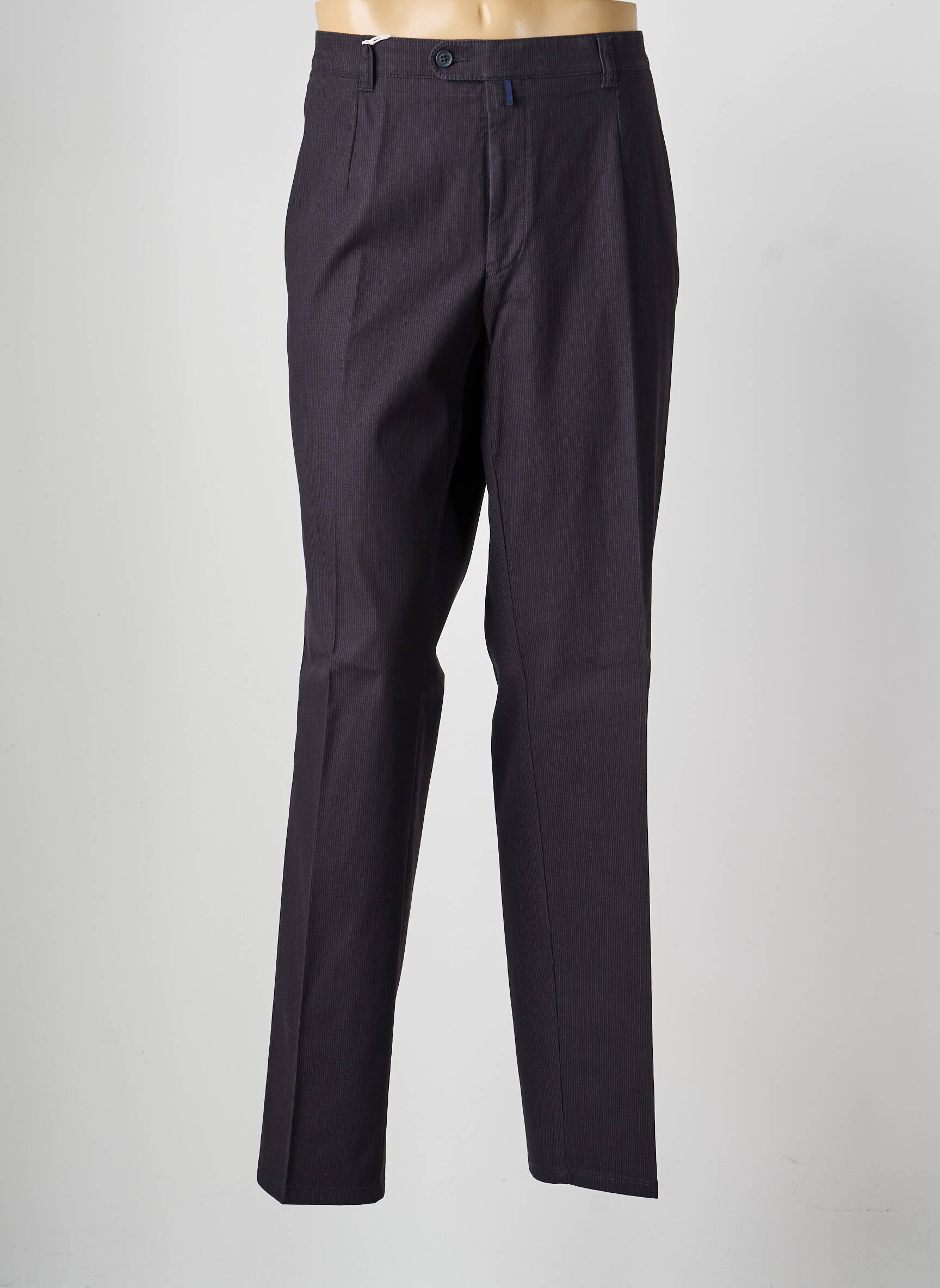 Pantalon droit taille à pinces taille normale noir SAINT HILAIRE homme