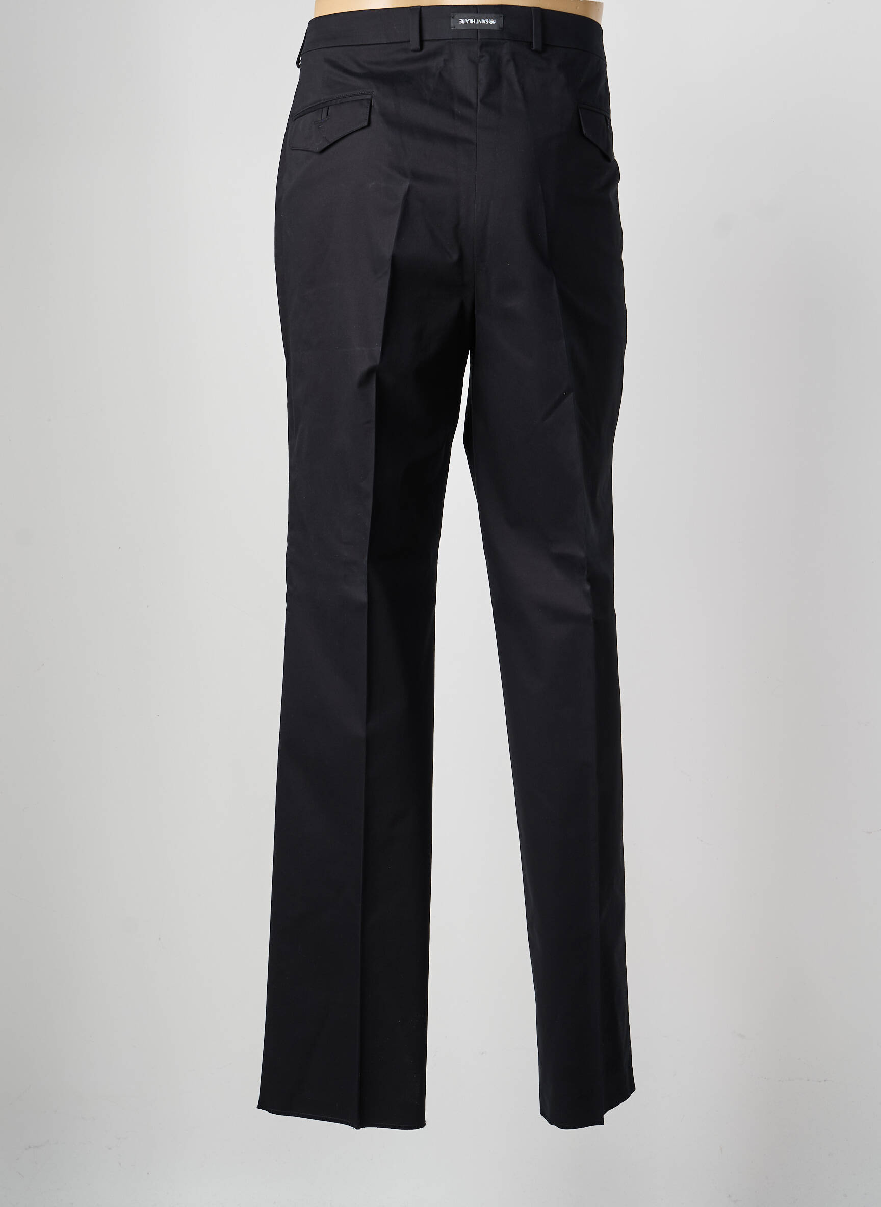 Pantalon droit tissage popeline taille normale noir SAINT HILAIRE homme