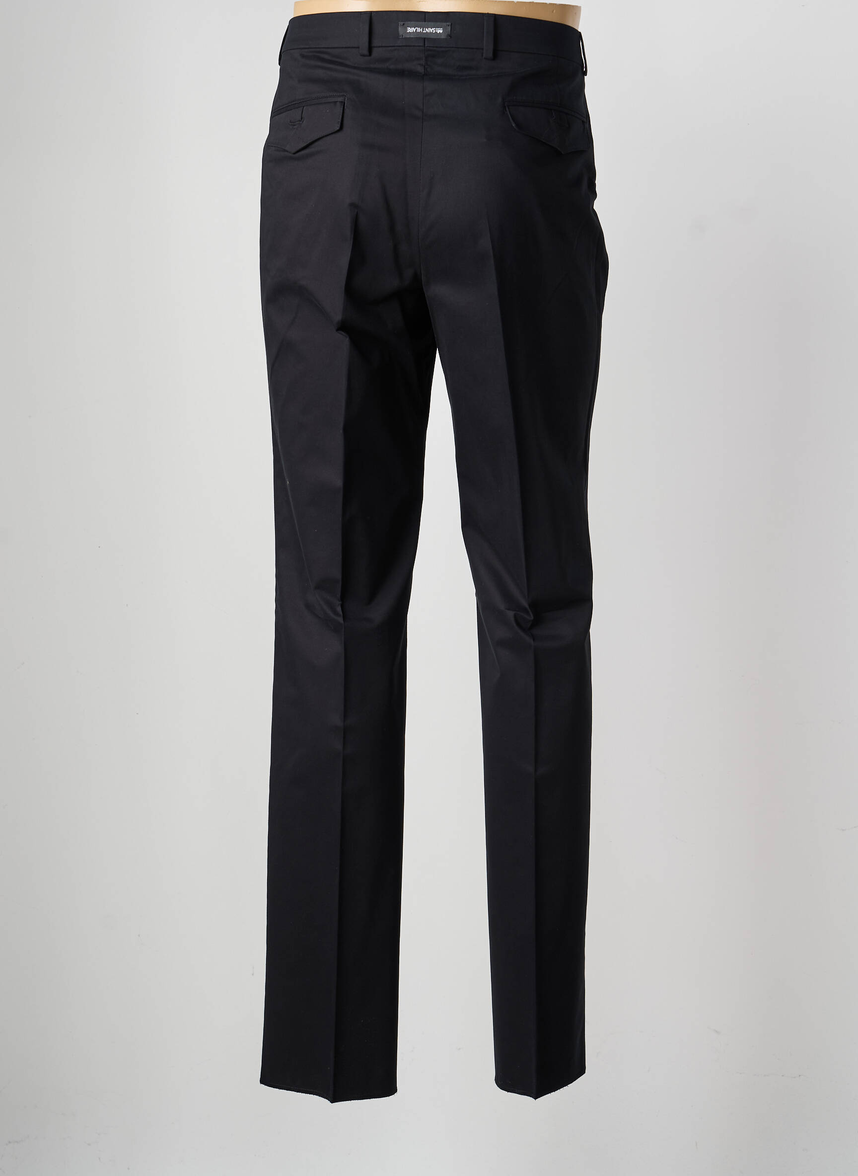 Pantalon droit tissage popeline taille normale noir SAINT HILAIRE homme