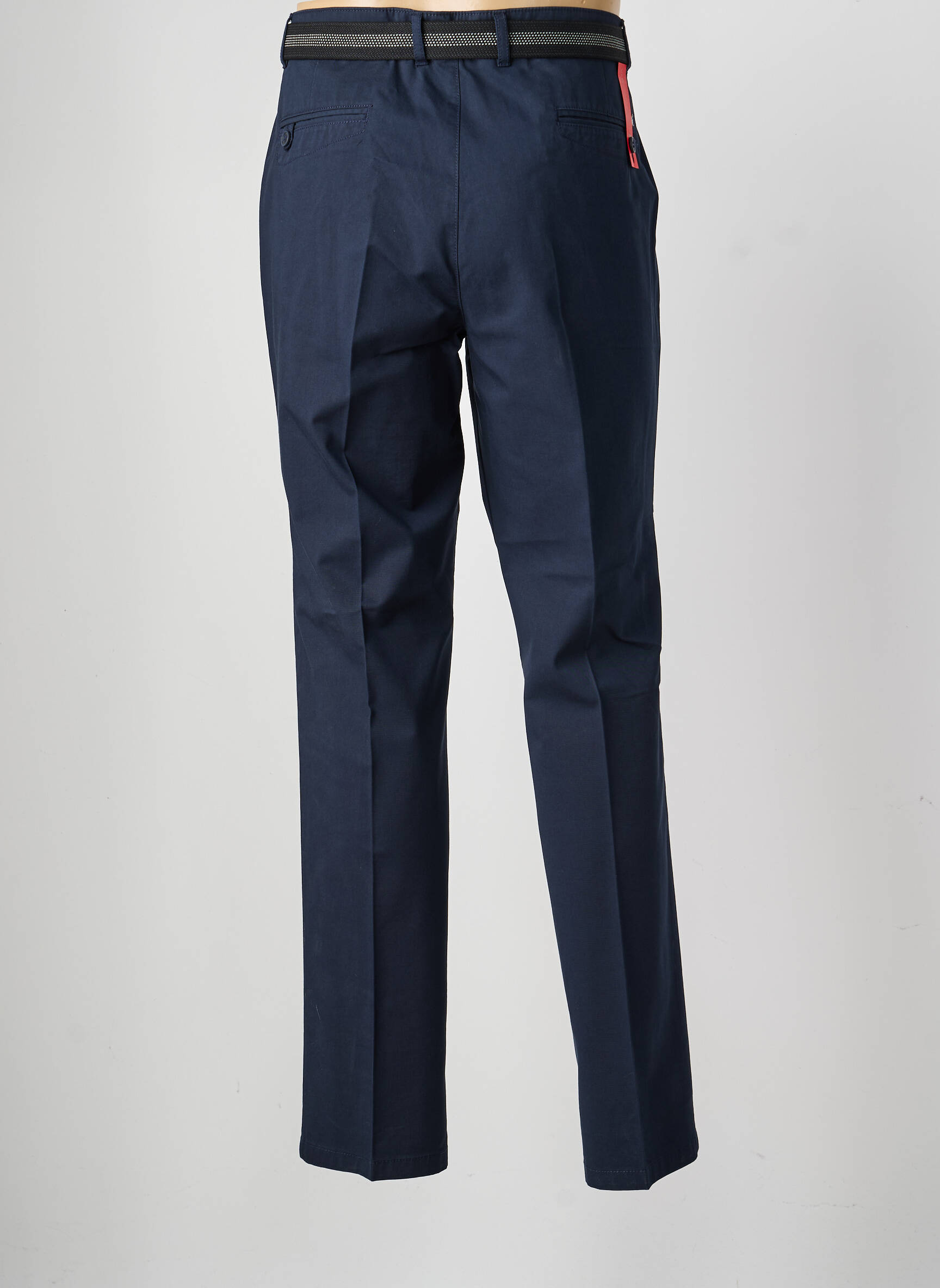 Pantalon chino tissage popeline taille normale bleu SAINT HILAIRE homme
