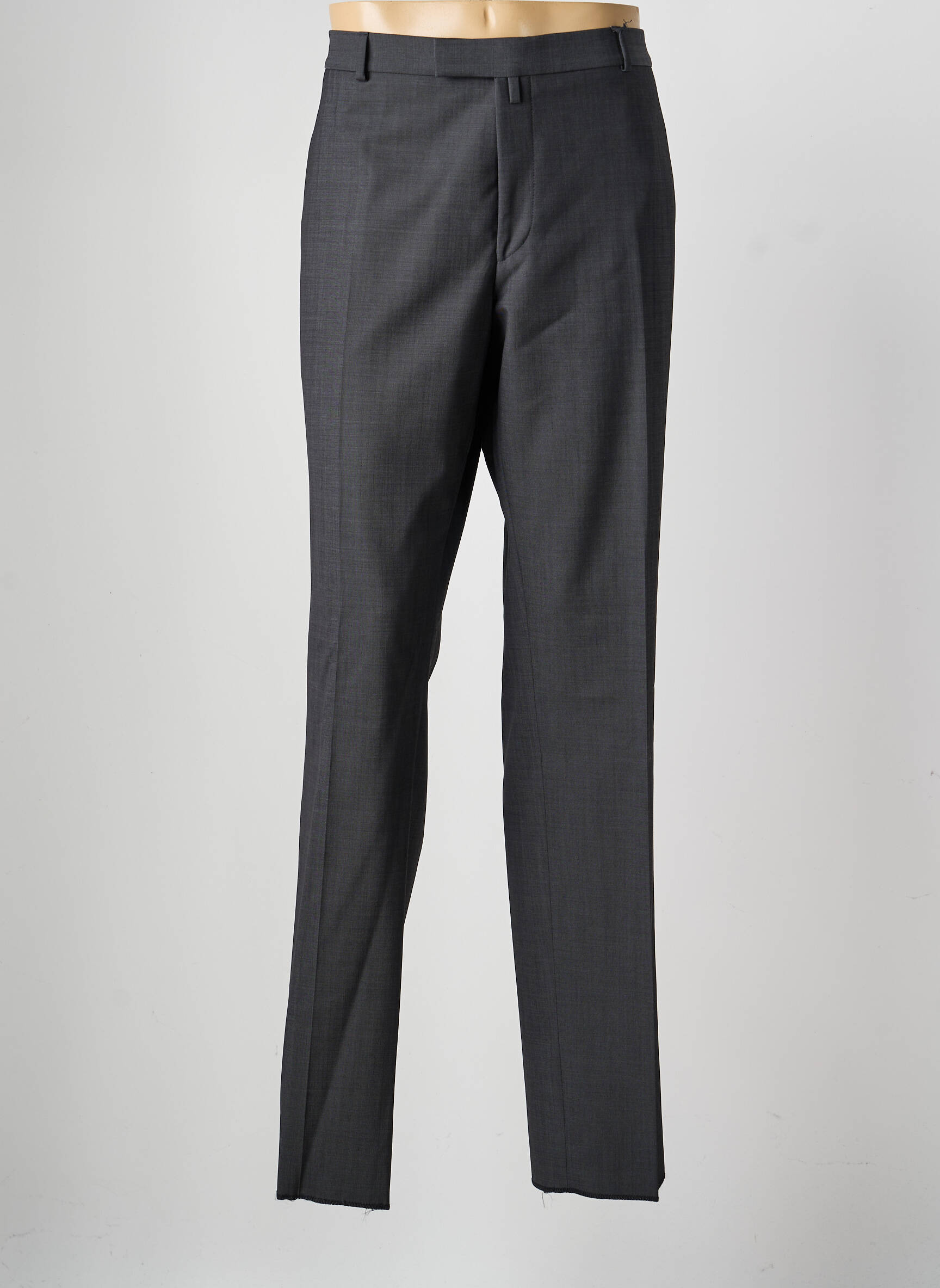 Pantalon droit tissage chiné taille normale gris SAINT GENIES homme