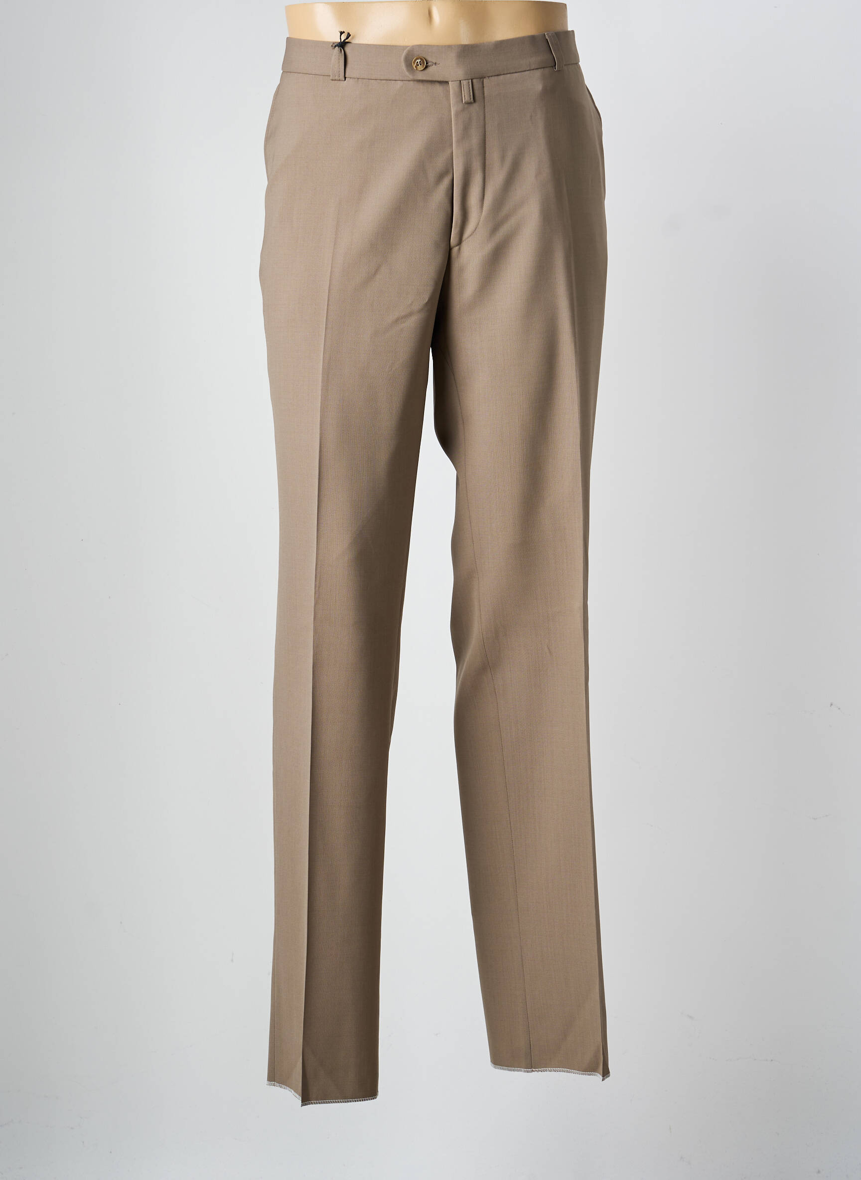 Pantalon droit tissage chiné taille normale beige SAINT HILAIRE homme
