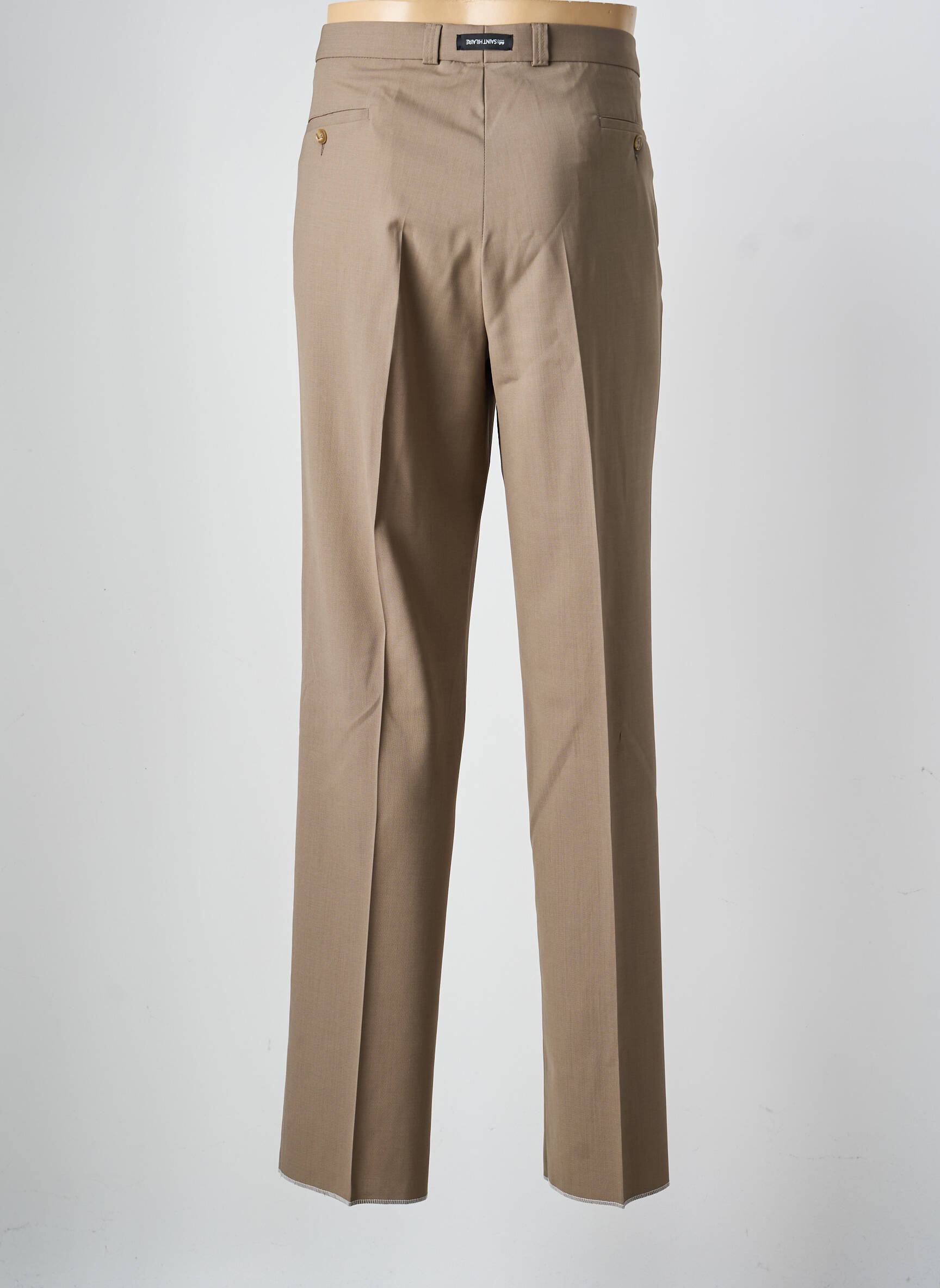 Pantalon droit tissage chiné taille normale beige SAINT HILAIRE homme
