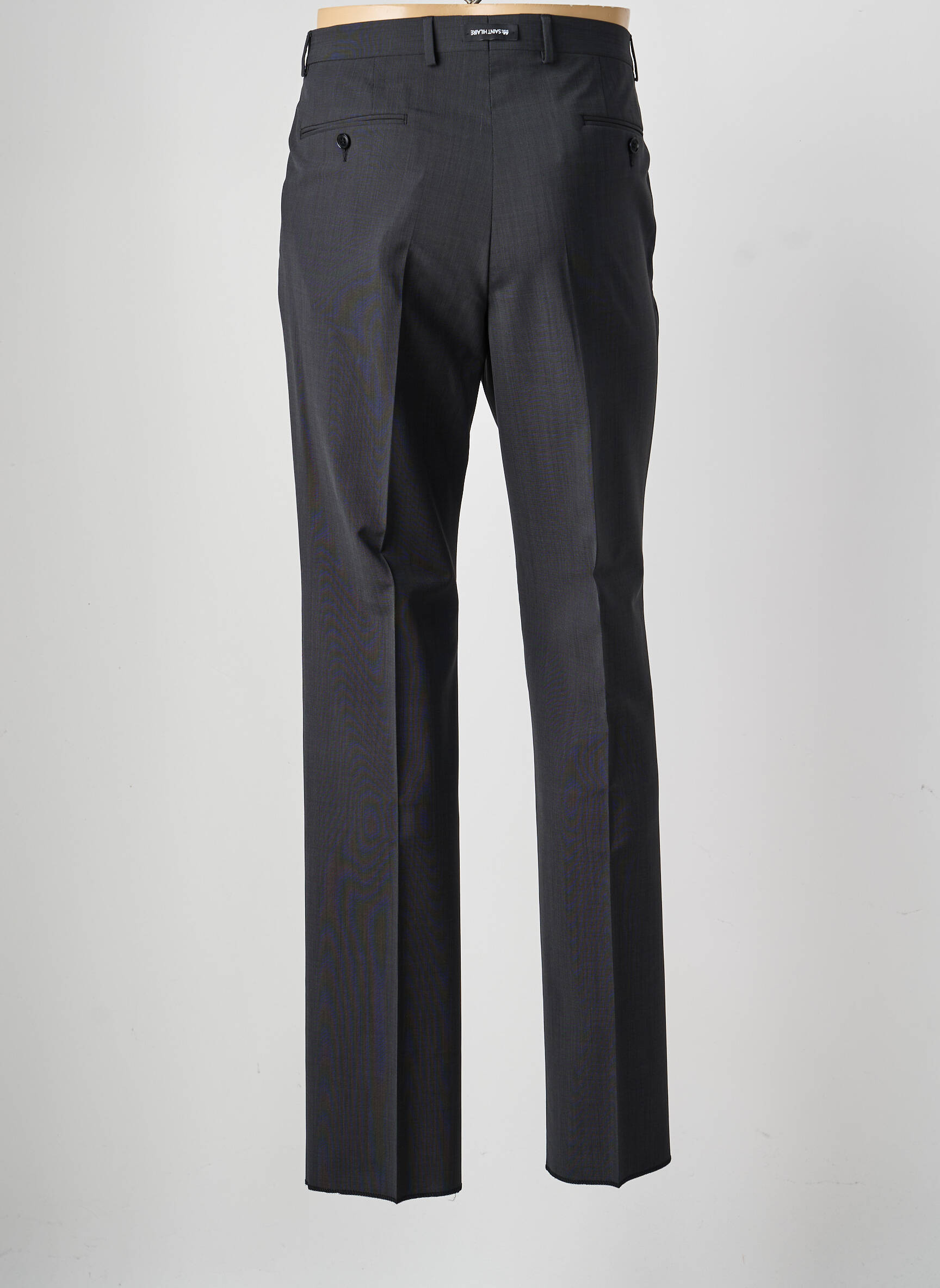 Pantalon droit taille à pinces taille normale gris SAINT HILAIRE homme