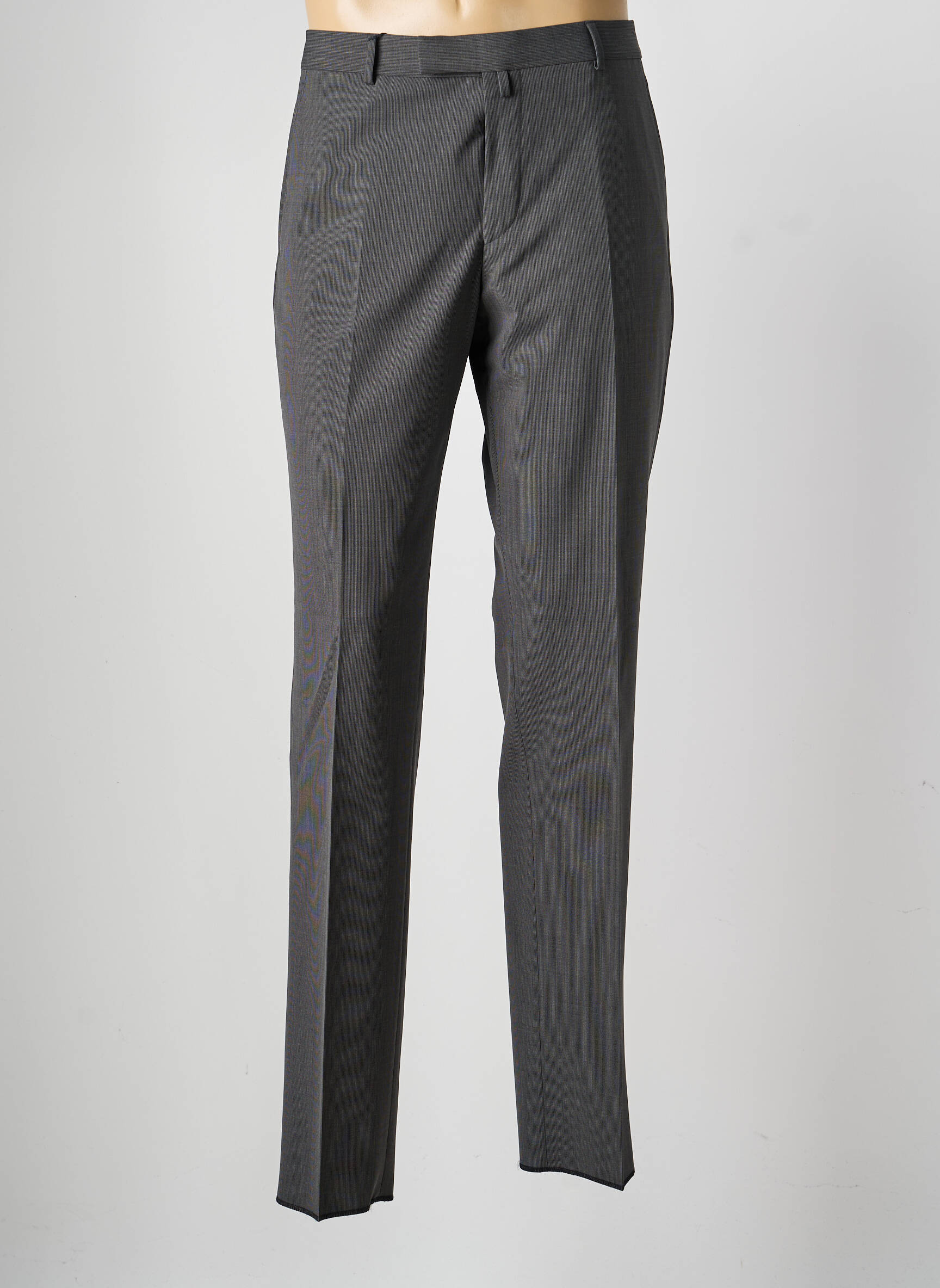 Pantalon droit tissage chiné taille normale gris SAINT HILAIRE homme