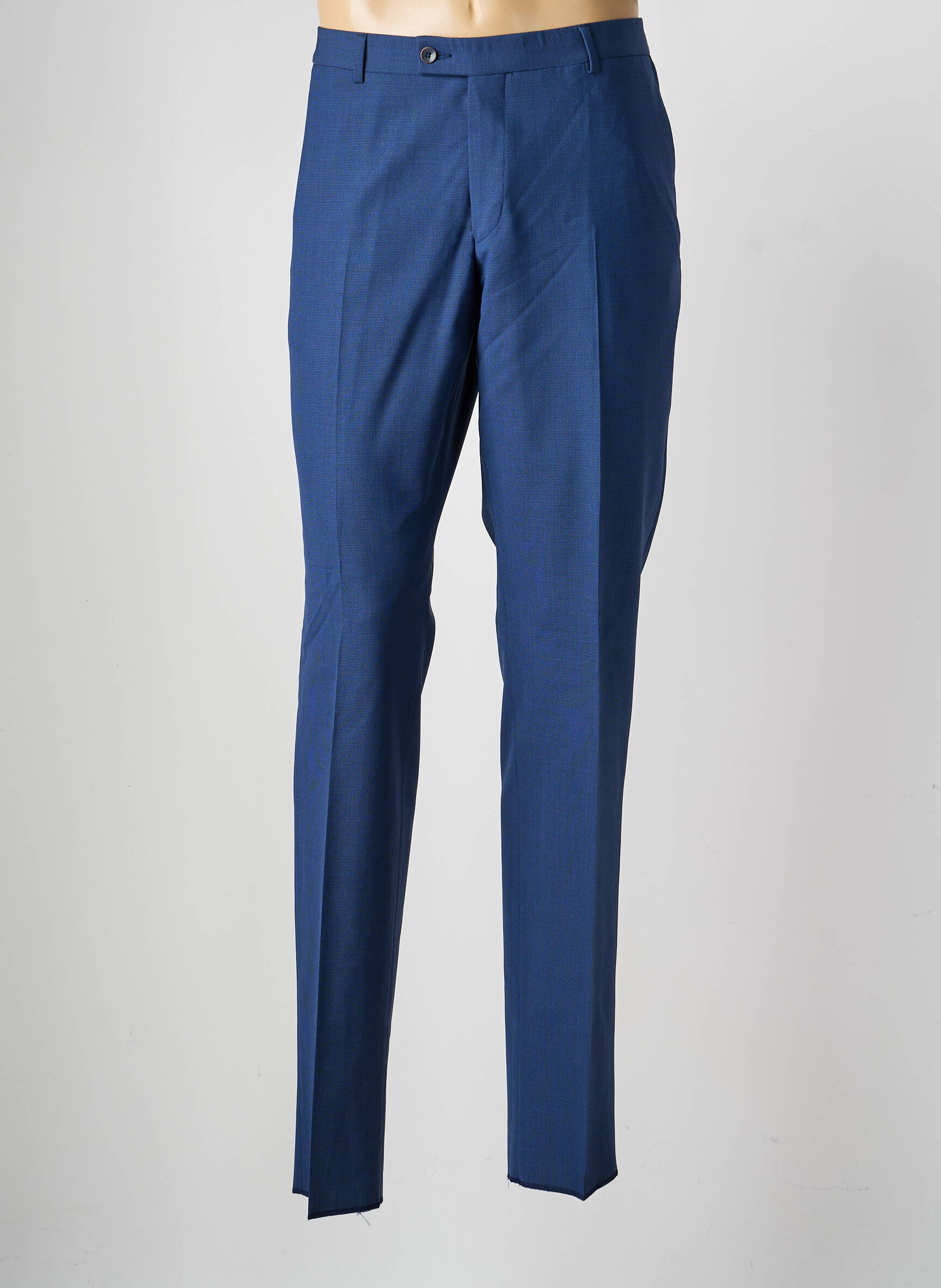 Pantalon droit tissage popeline taille normale bleu SAINT HILAIRE homme