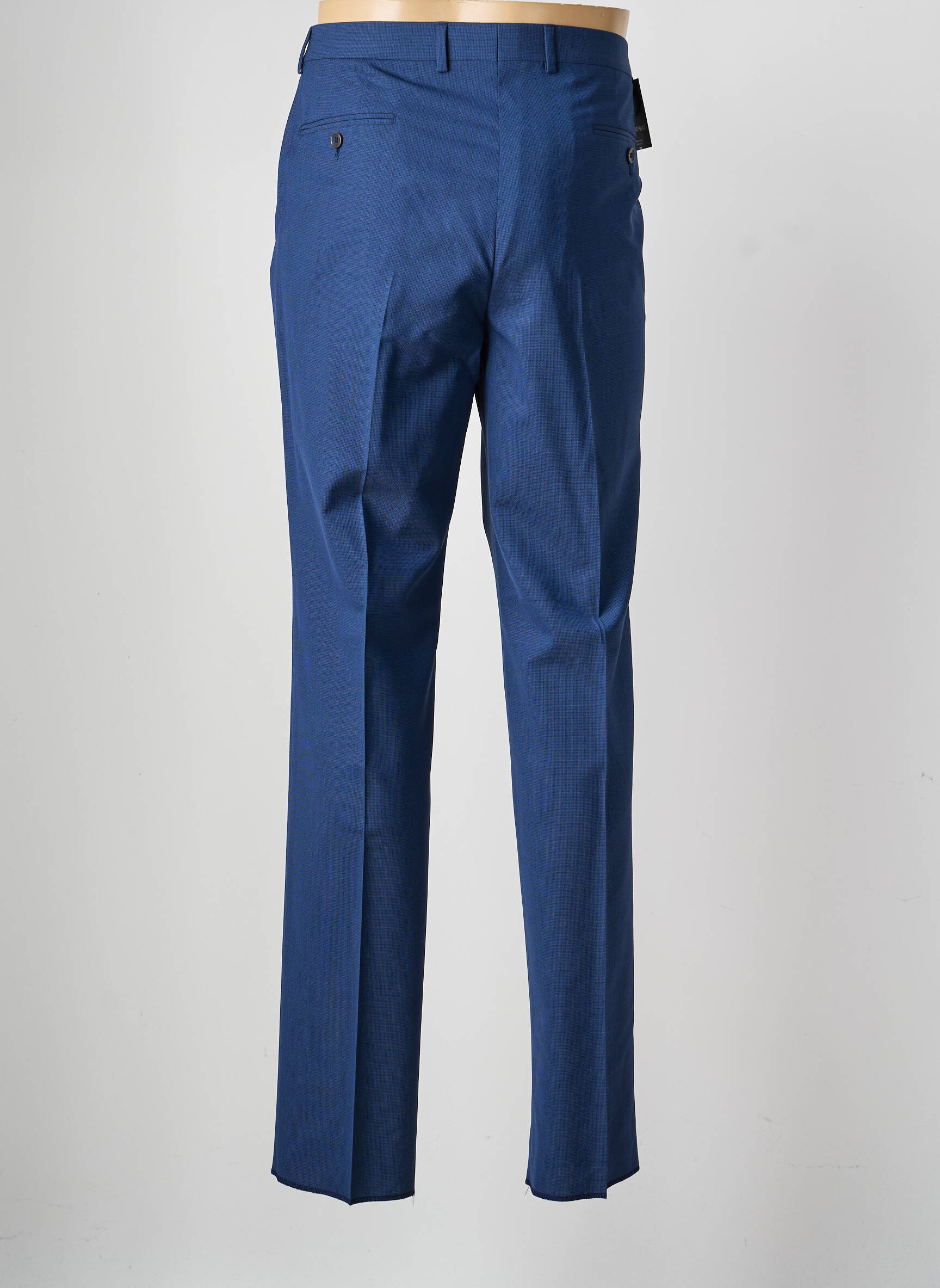 Pantalon droit tissage popeline taille normale bleu SAINT HILAIRE homme