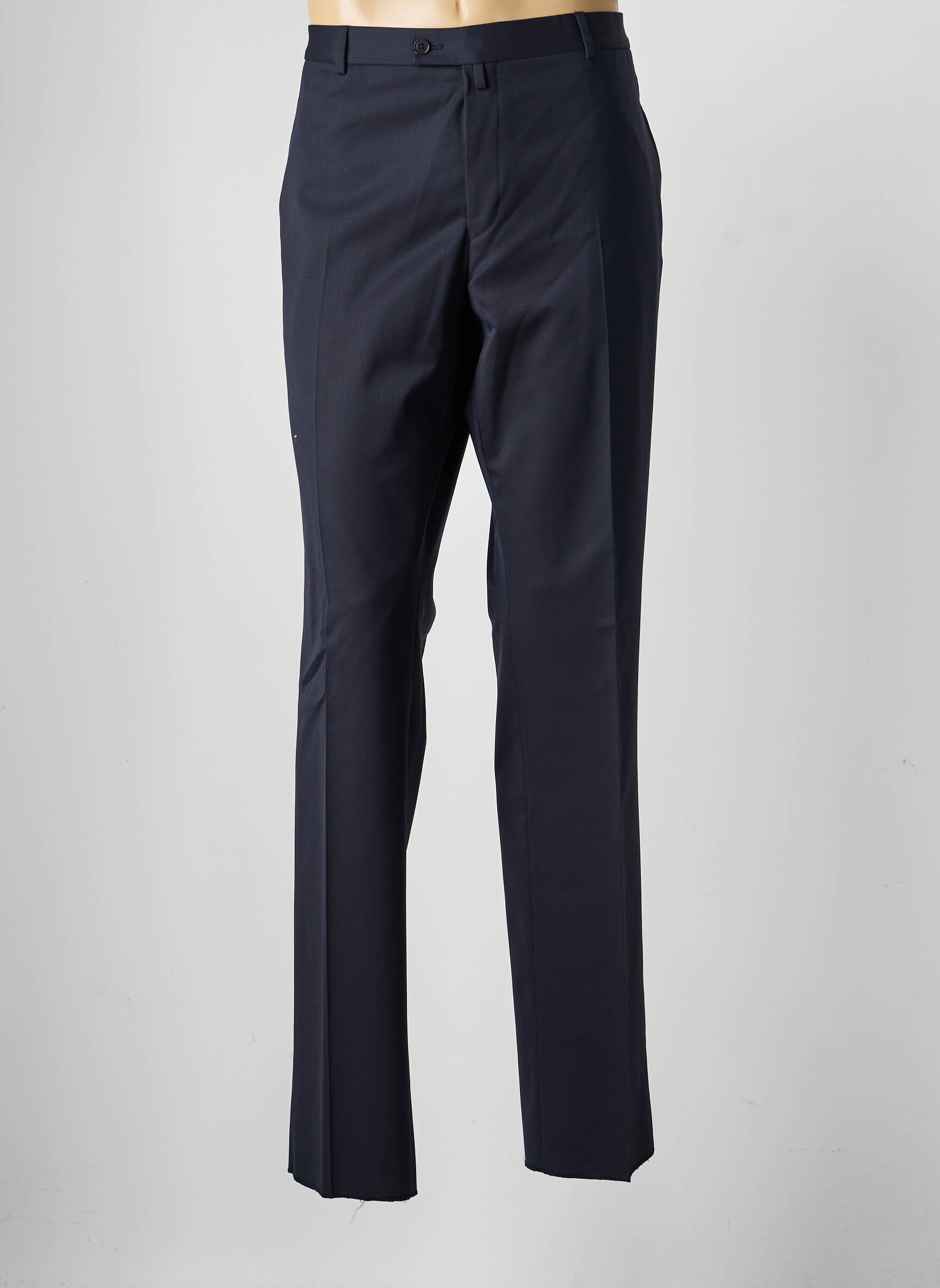 Pantalon droit tissage popeline taille normale bleu SAINT HILAIRE homme