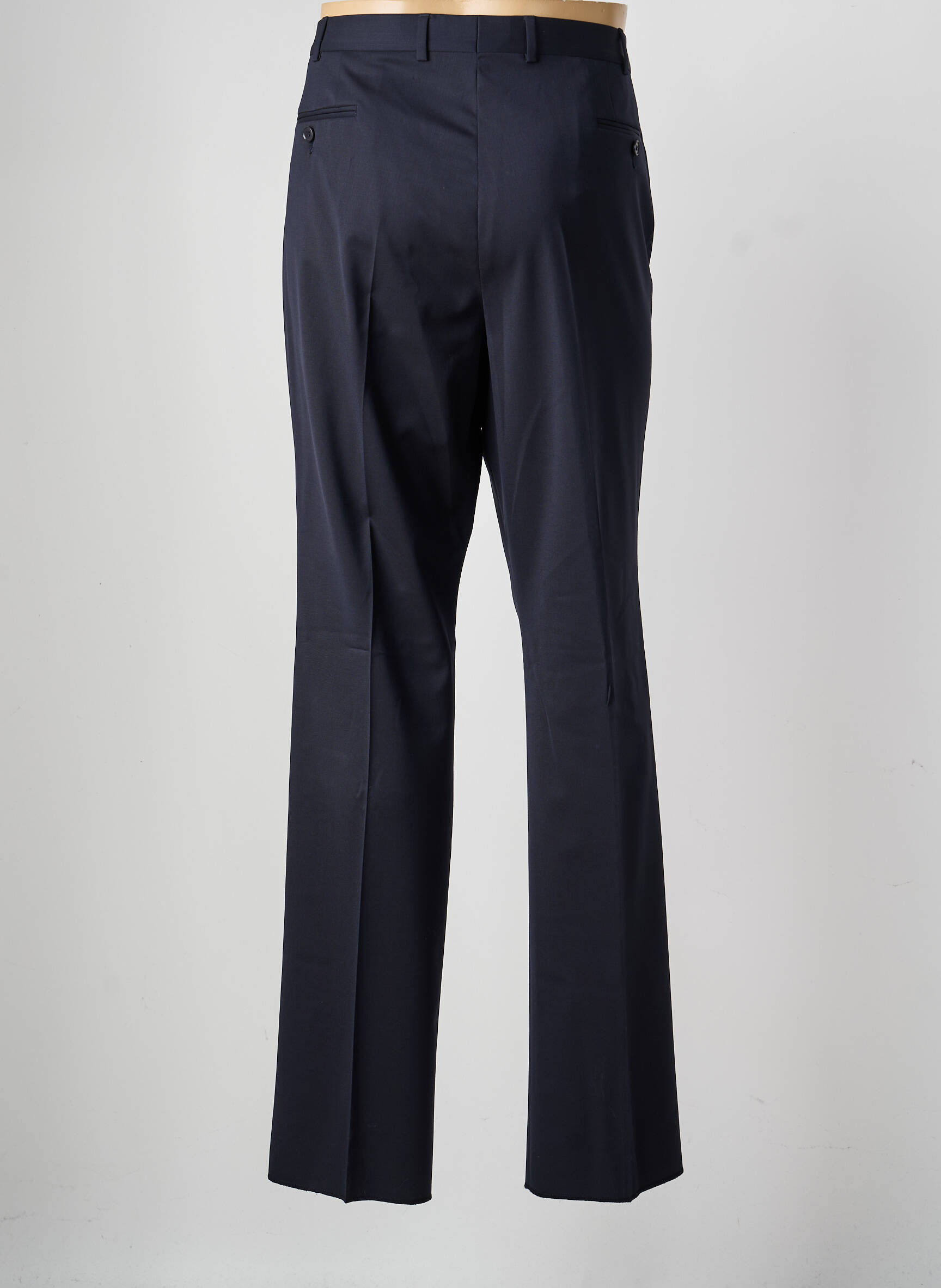 Pantalon droit tissage popeline taille normale bleu SAINT HILAIRE homme