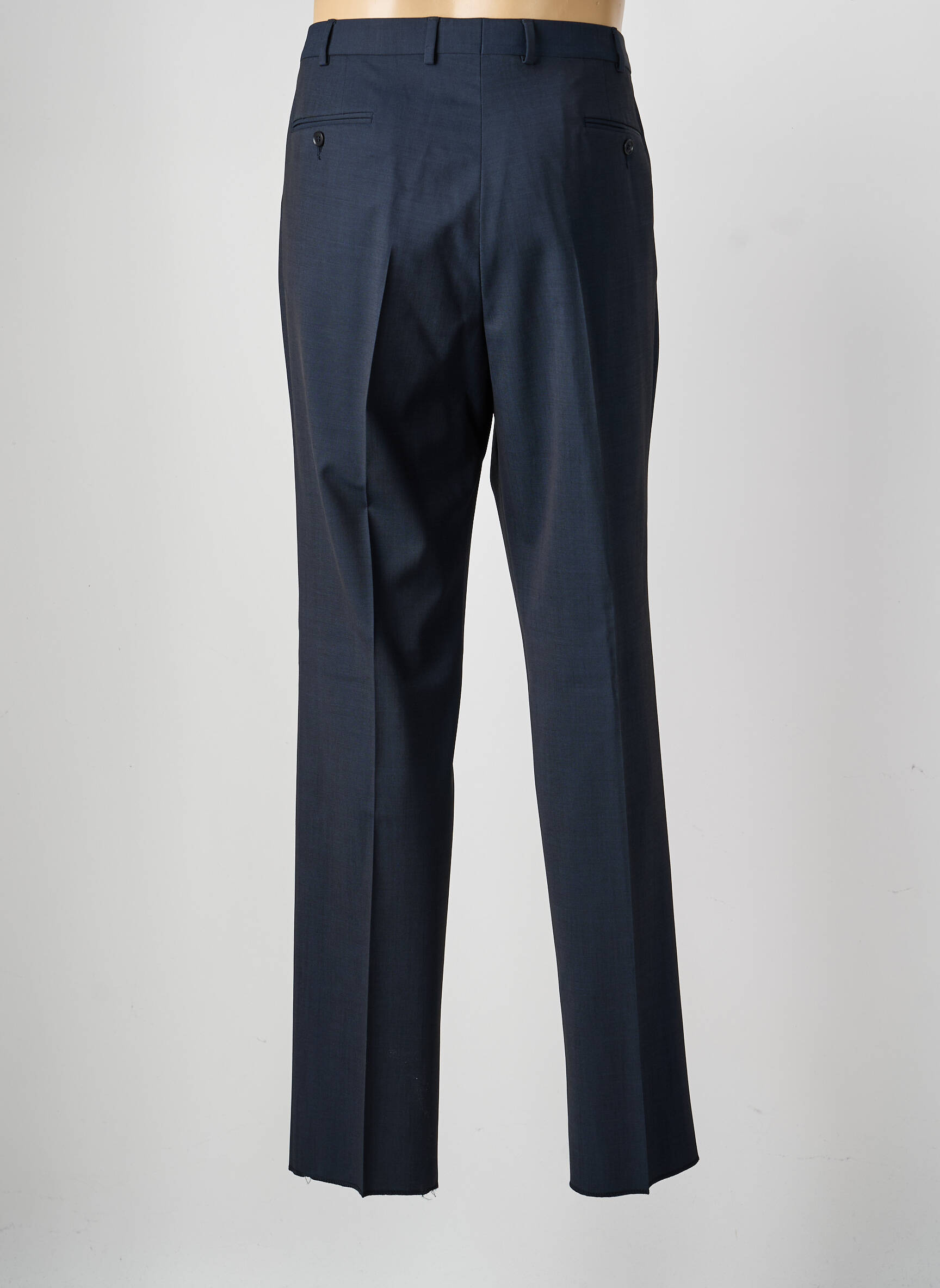 Pantalon droit tissage popeline taille normale bleu SAINT HILAIRE homme