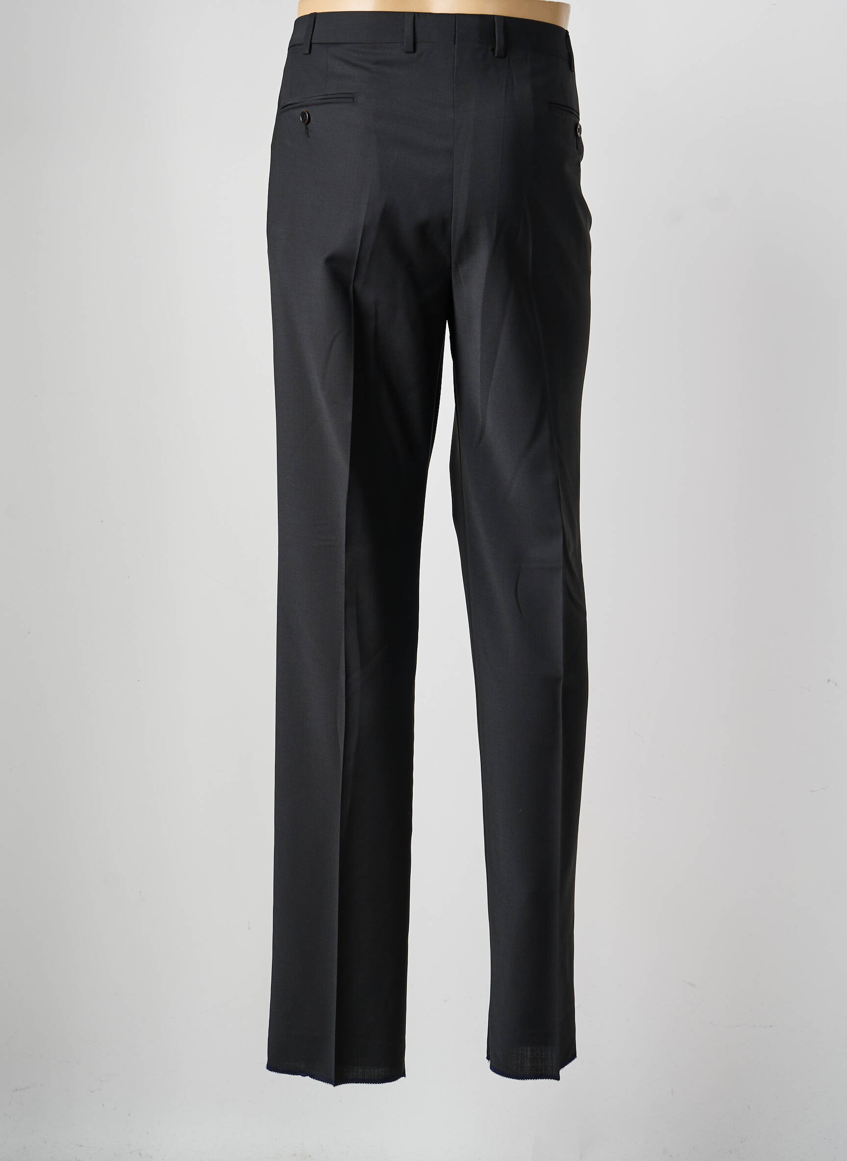 Pantalon droit tissage popeline taille normale noir SAINT HILAIRE homme