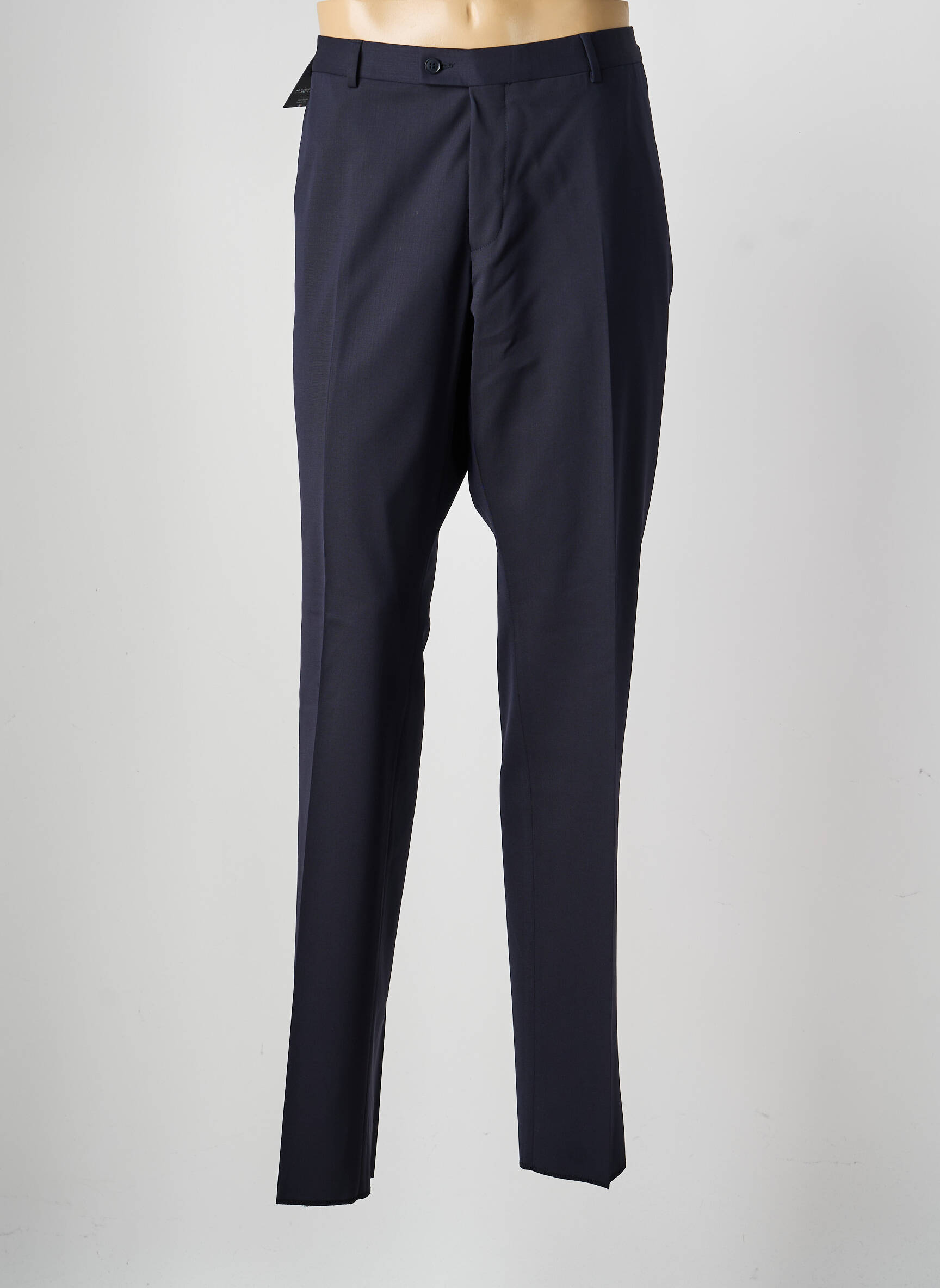 Pantalon droit tissage popeline taille normale bleu SAINT HILAIRE homme