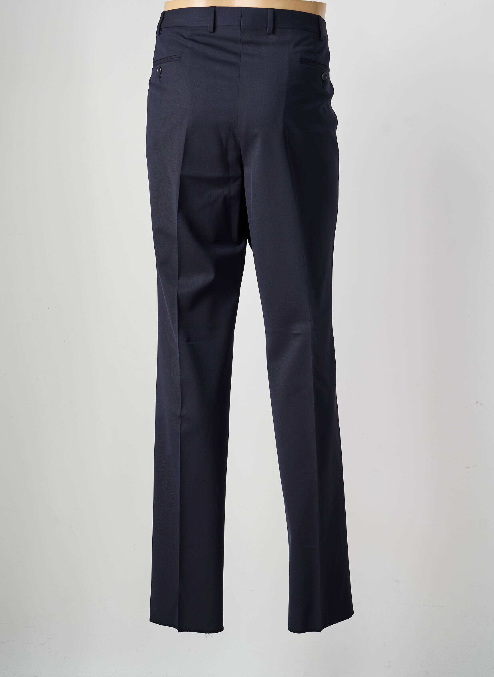 Pantalon droit tissage popeline taille normale bleu SAINT HILAIRE homme