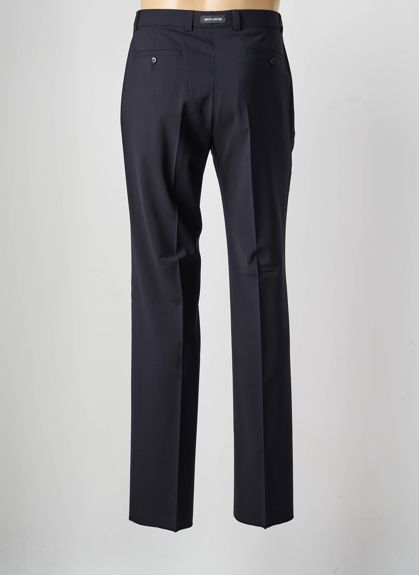 Pantalon droit tissage popeline taille normale bleu SAINT HILAIRE homme