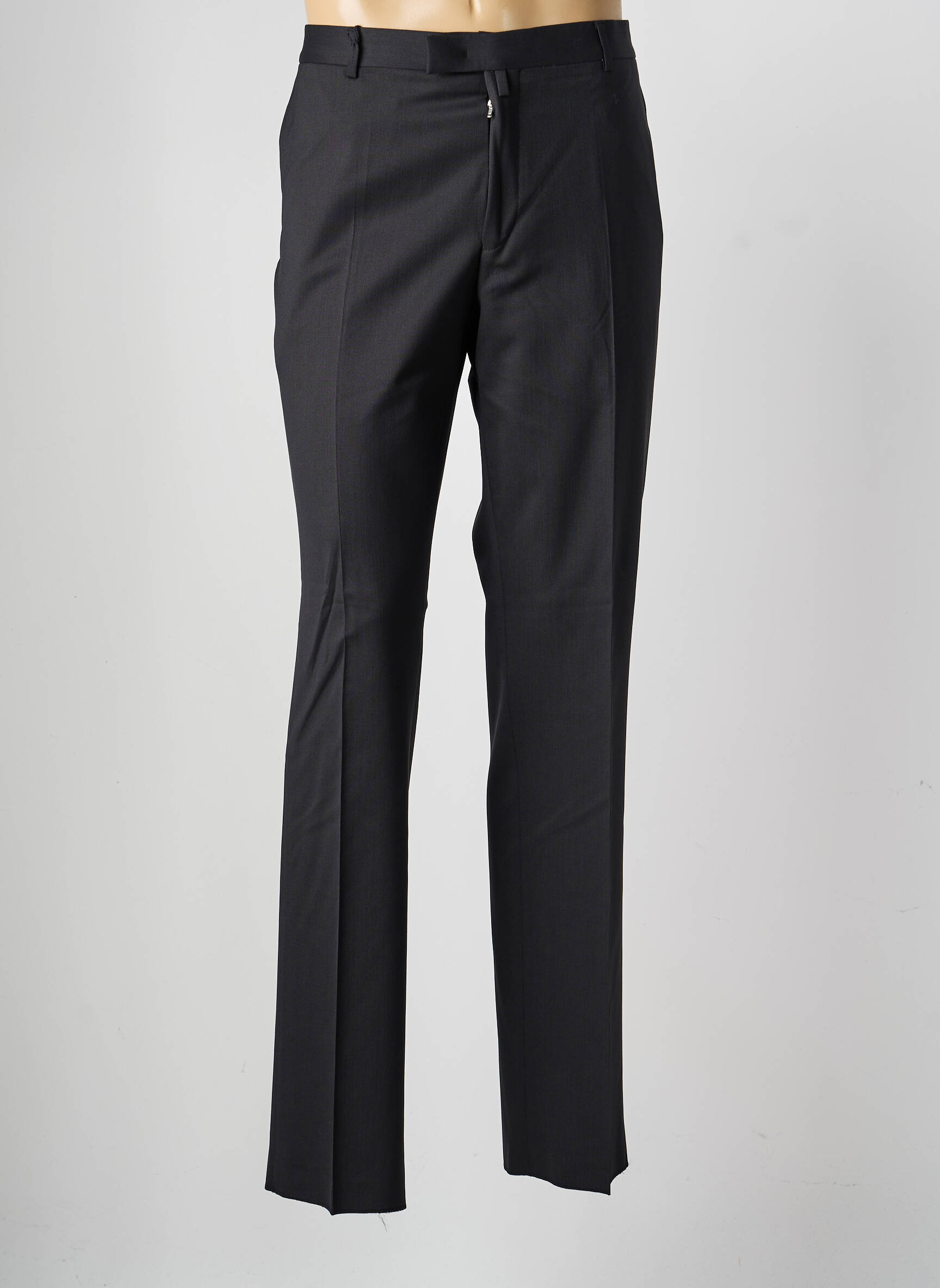 Pantalon droit taille à pinces taille normale noir SAINT HILAIRE homme