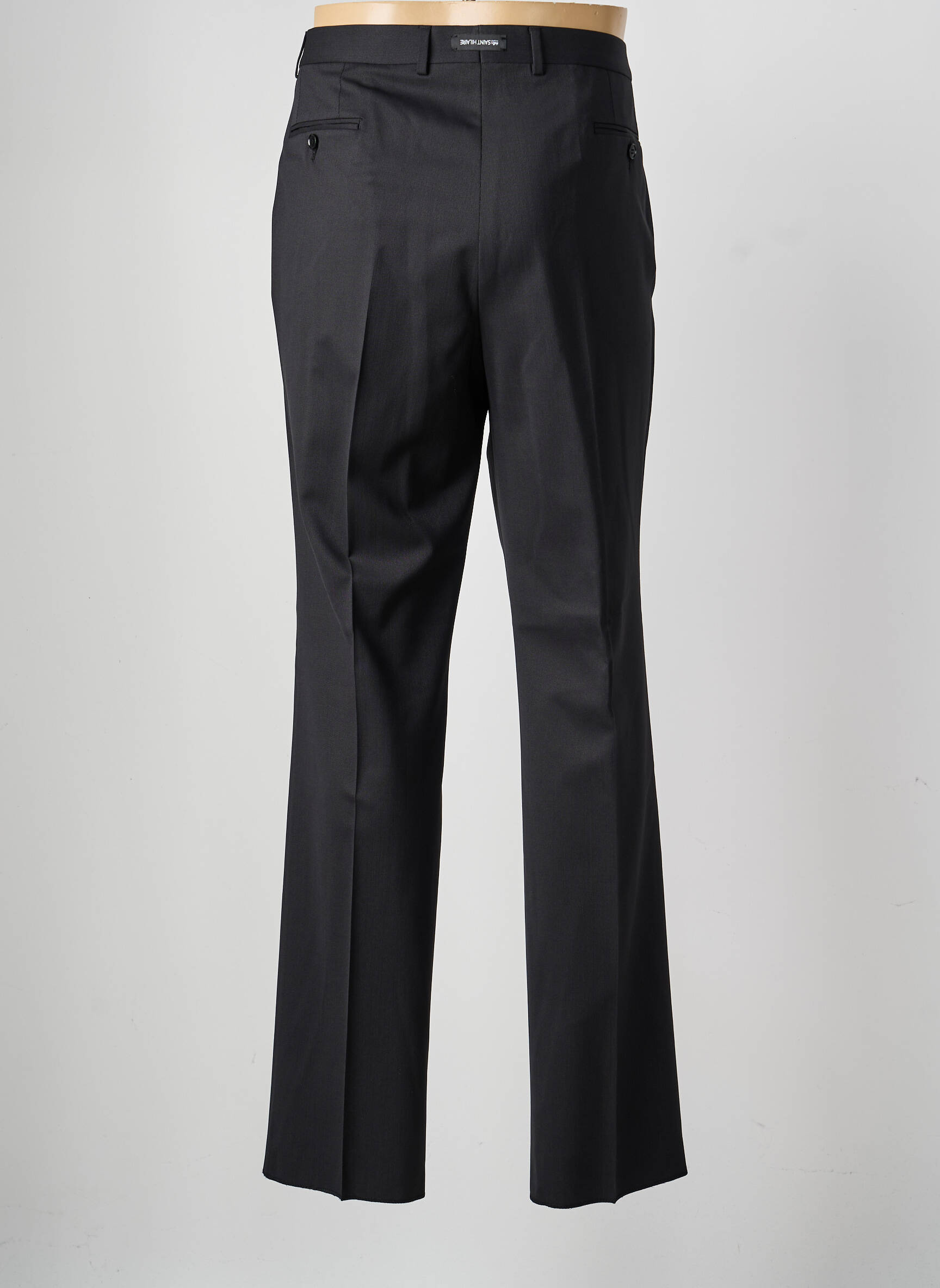 Pantalon droit taille à pinces taille normale noir SAINT HILAIRE homme