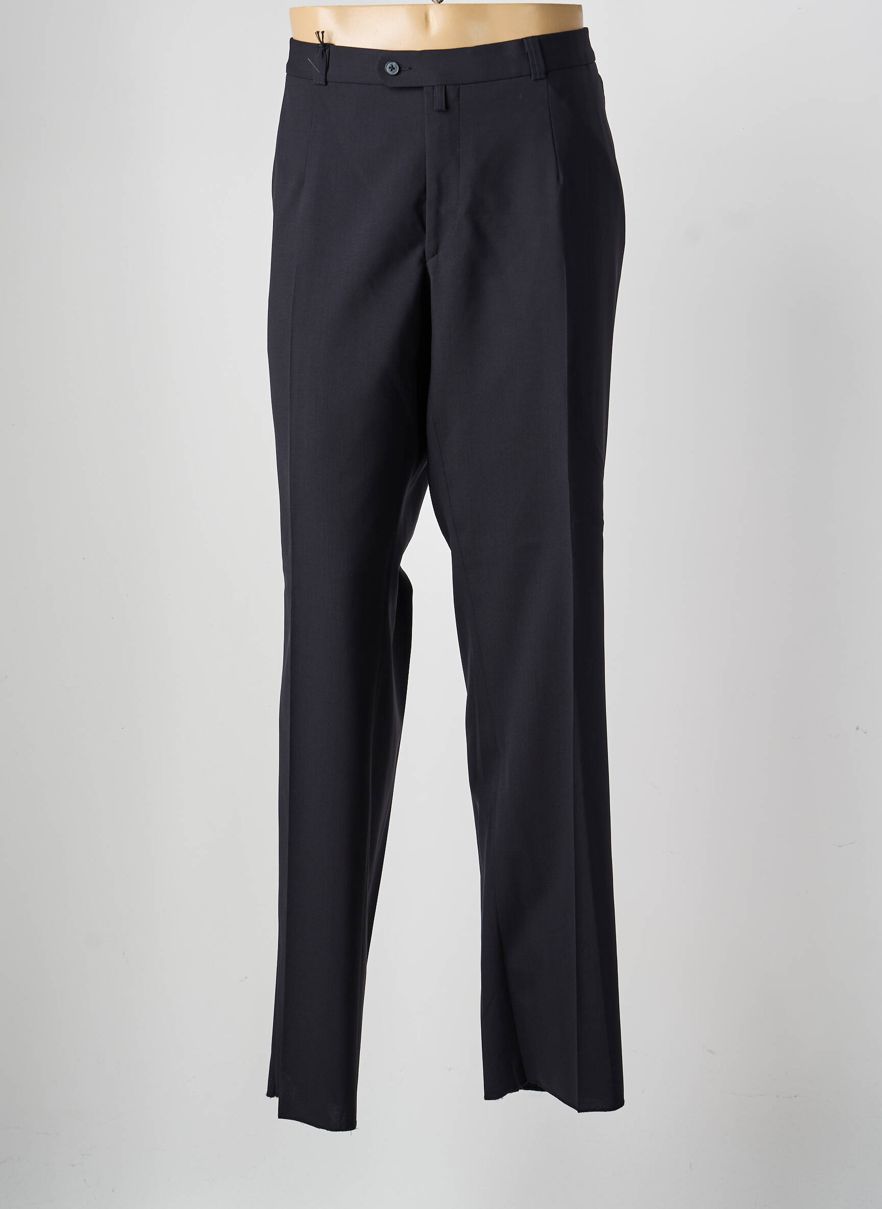 Pantalon droit taille à pinces taille normale noir SAINT HILAIRE homme