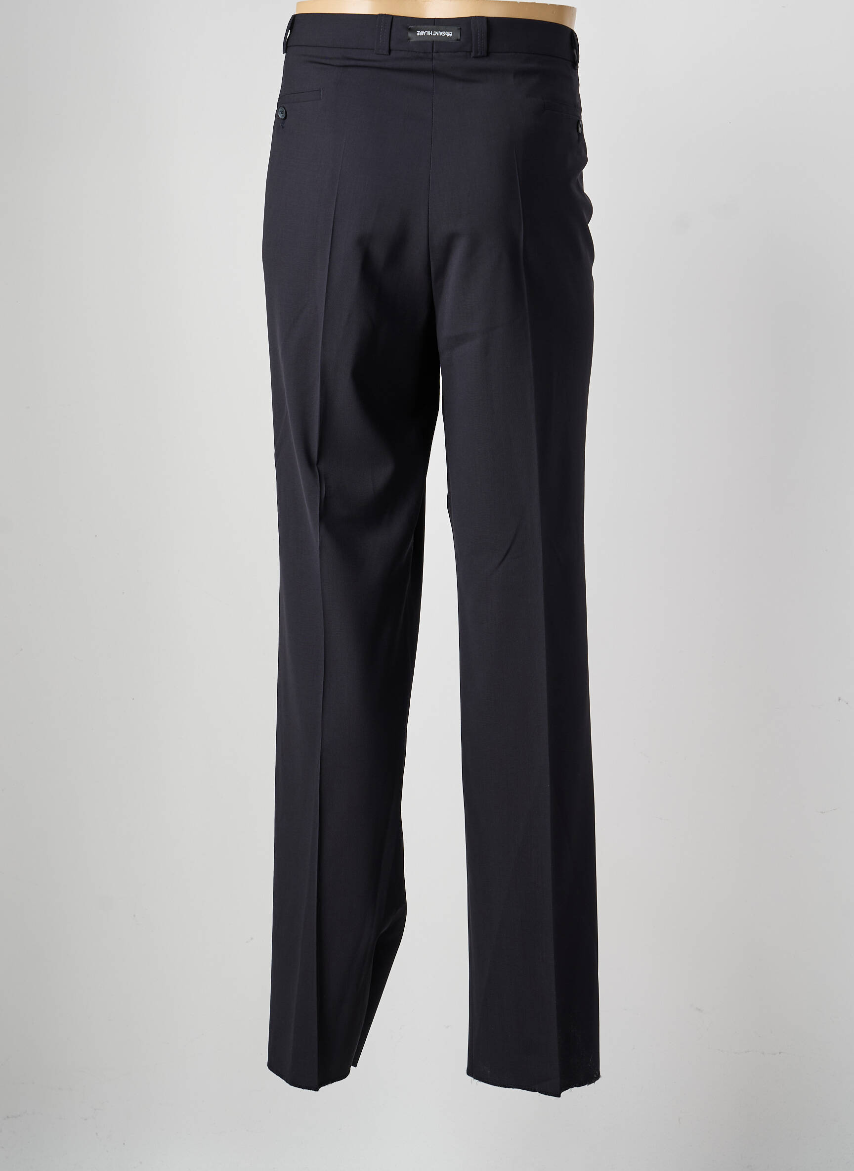 Pantalon droit taille à pinces taille normale noir SAINT HILAIRE homme