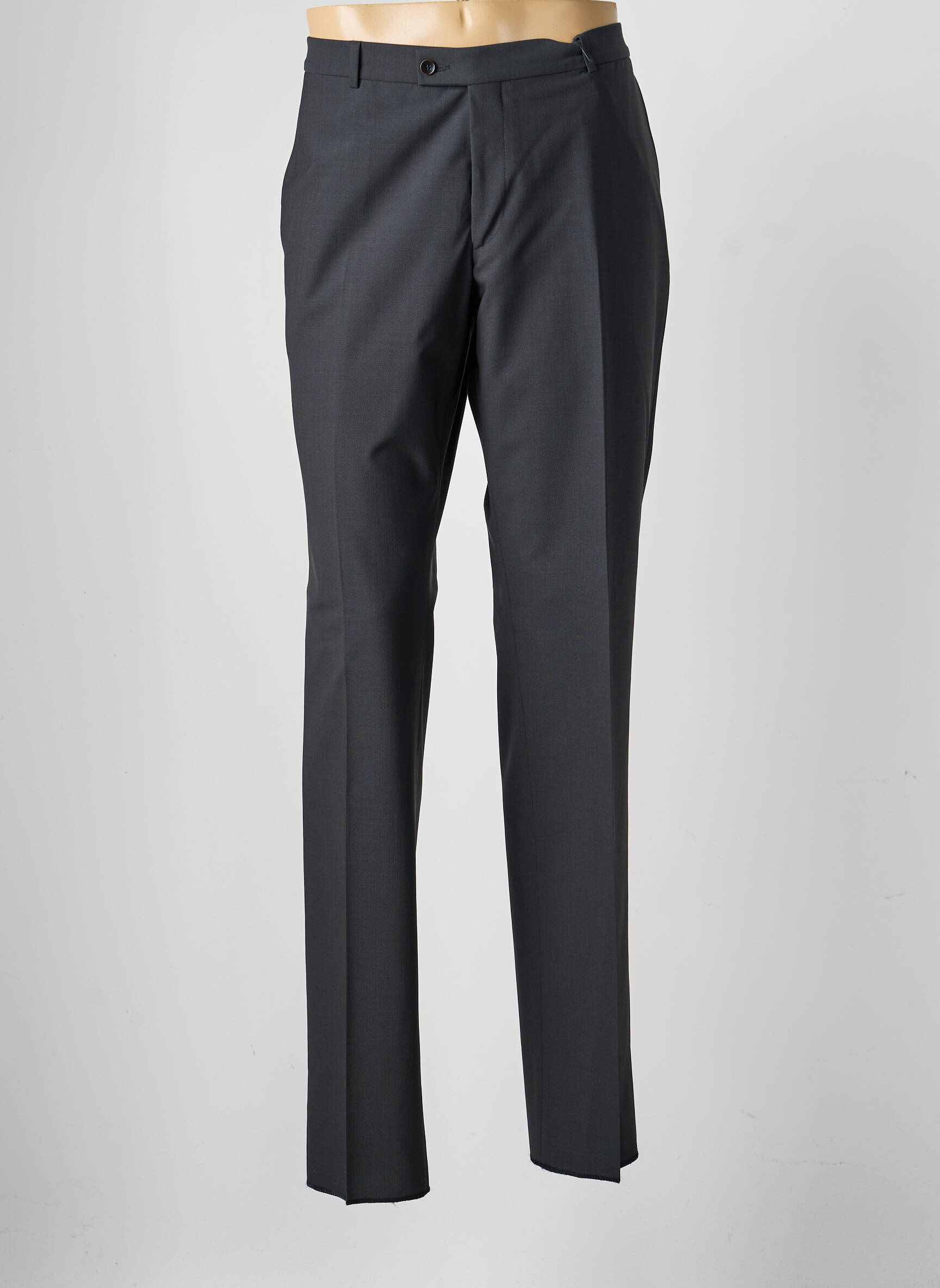 Pantalon droit taille à pinces taille normale gris SAINT HILAIRE homme