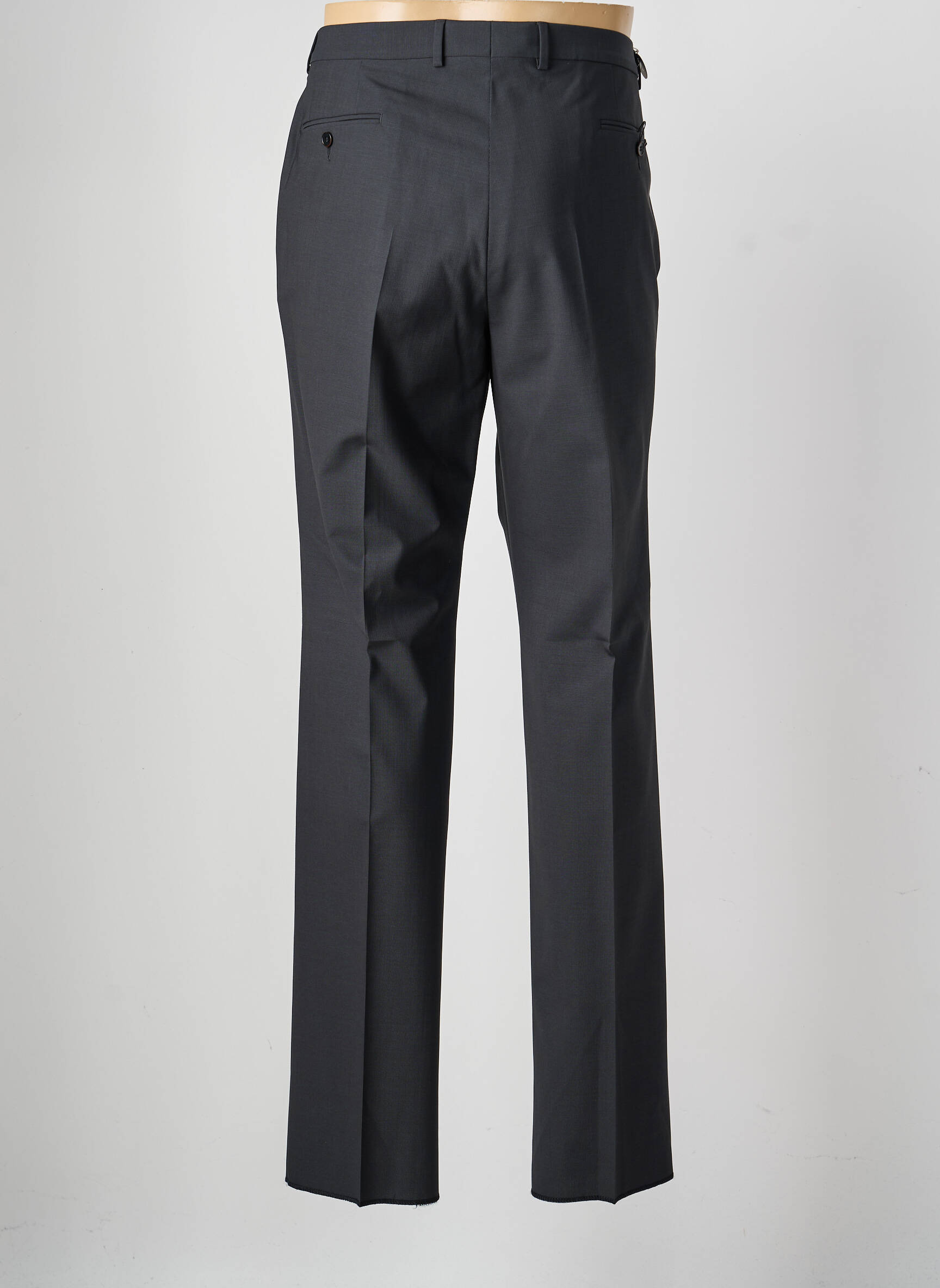 Pantalon droit taille à pinces taille normale gris SAINT HILAIRE homme