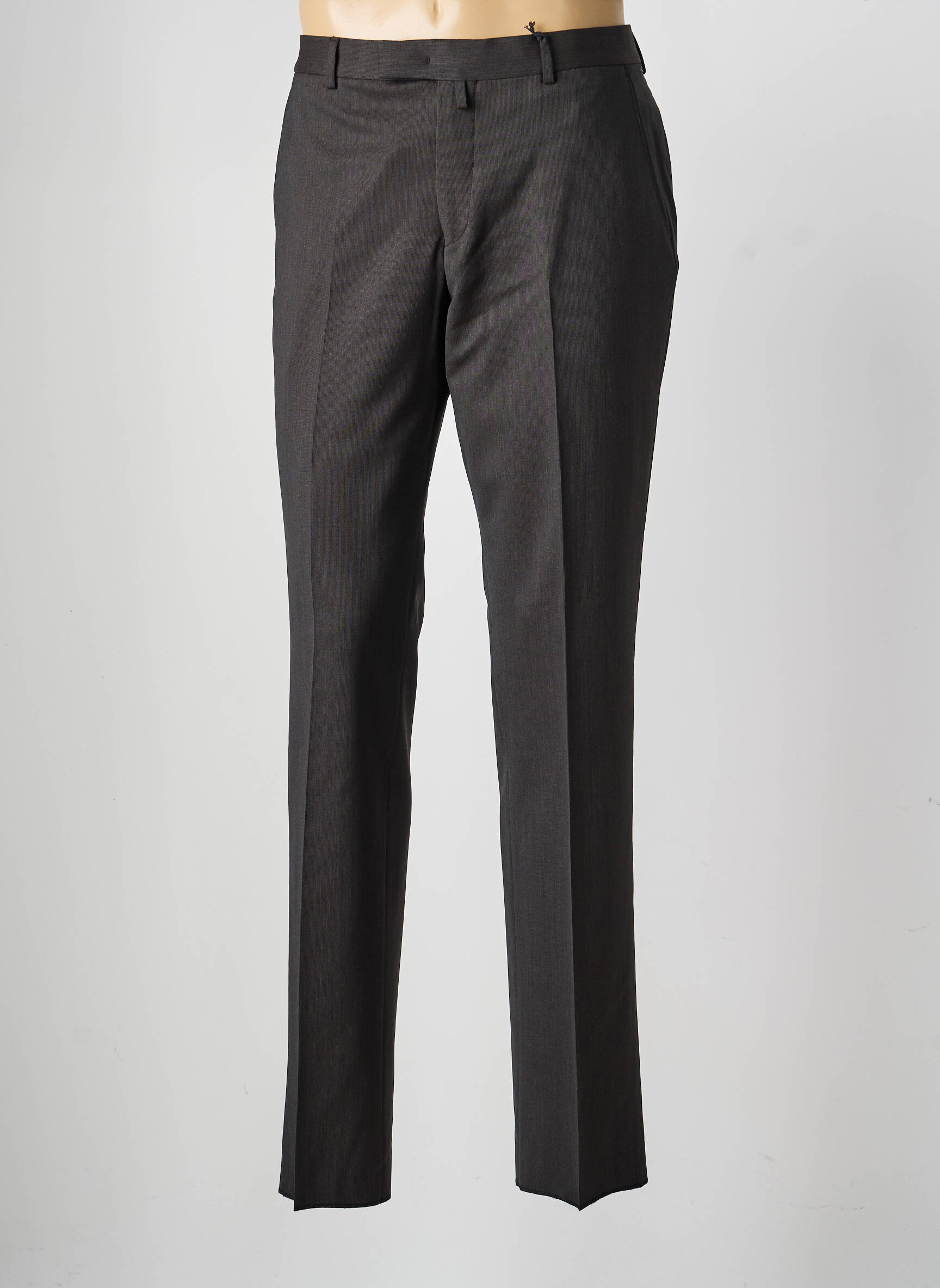 Pantalon droit taille à pinces taille normale gris SAINT HILAIRE homme