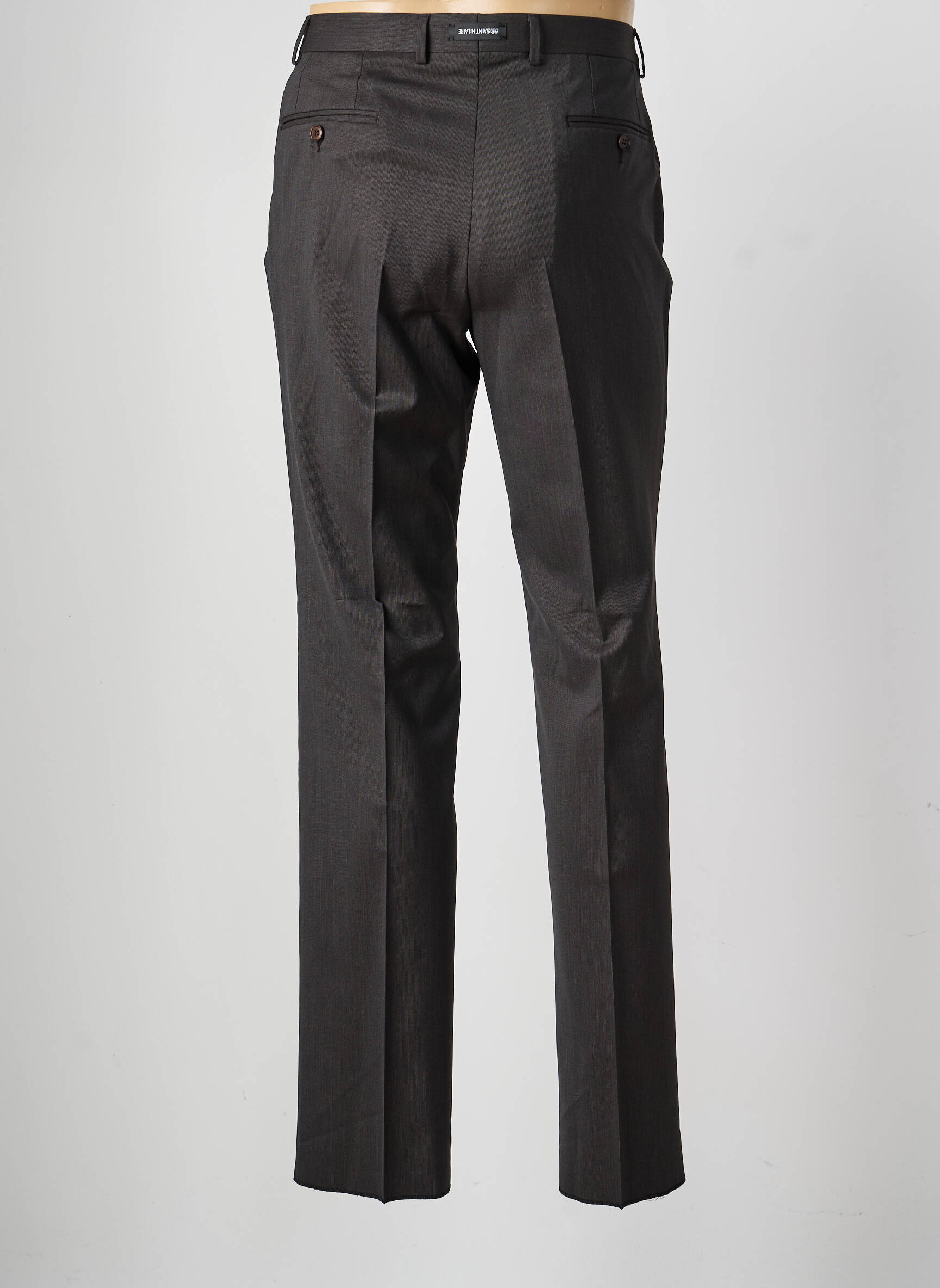 Pantalon droit taille à pinces taille normale gris SAINT HILAIRE homme