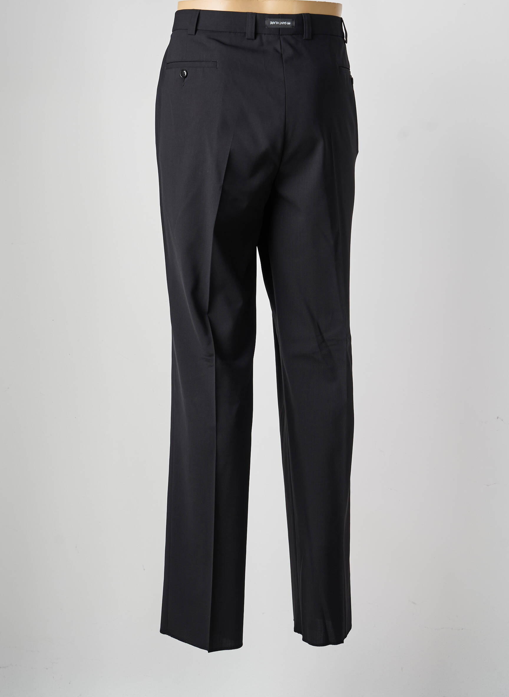 Pantalon droit tissage popeline taille normale noir SAINT HILAIRE homme