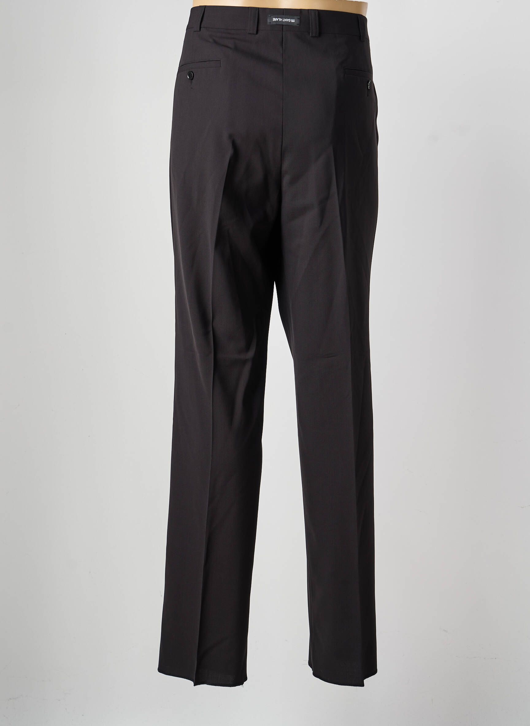 Pantalon droit tissage popeline taille normale noir SAINT HILAIRE homme