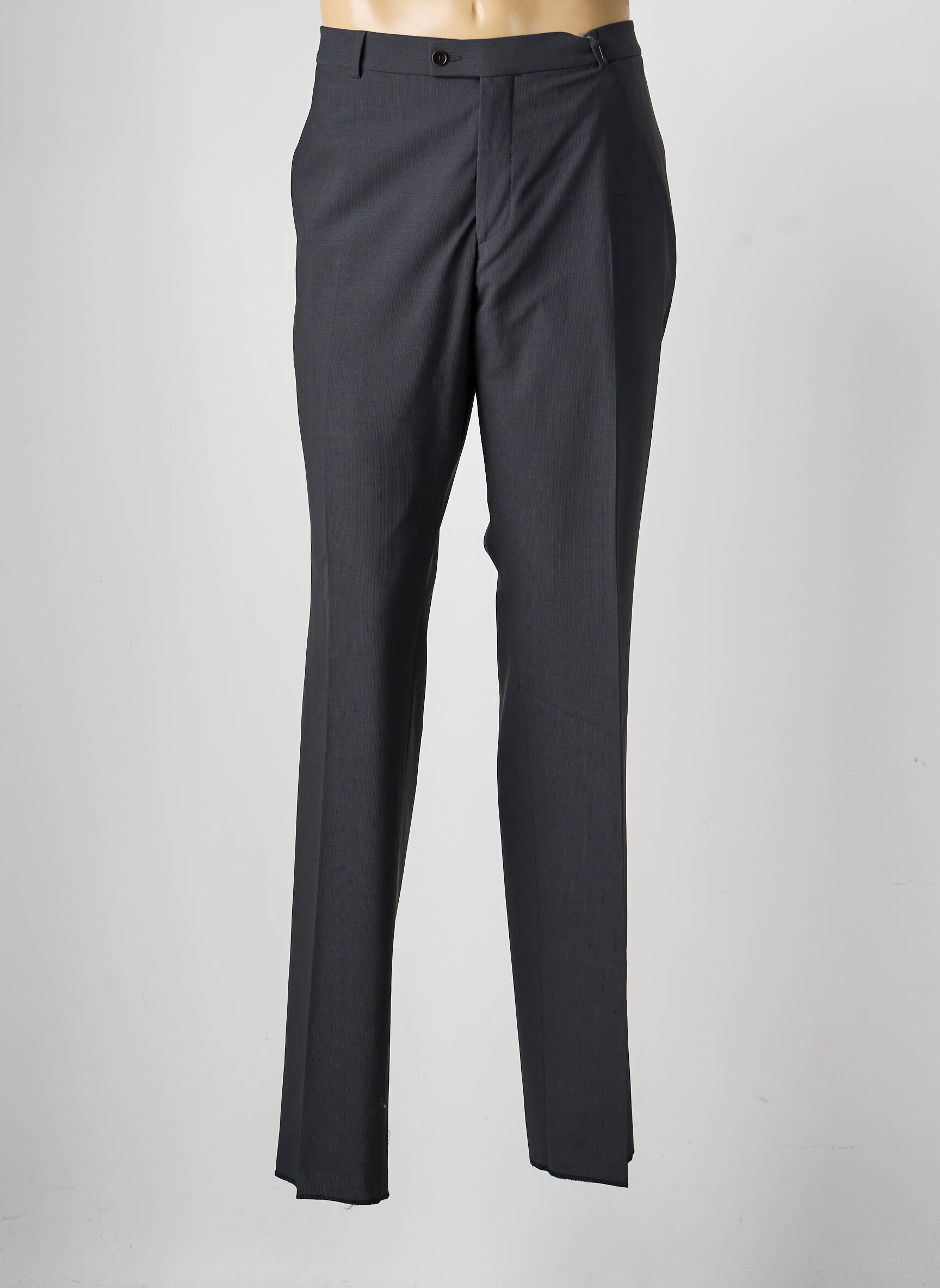 Pantalon droit taille à pinces taille normale gris SAINT HILAIRE homme