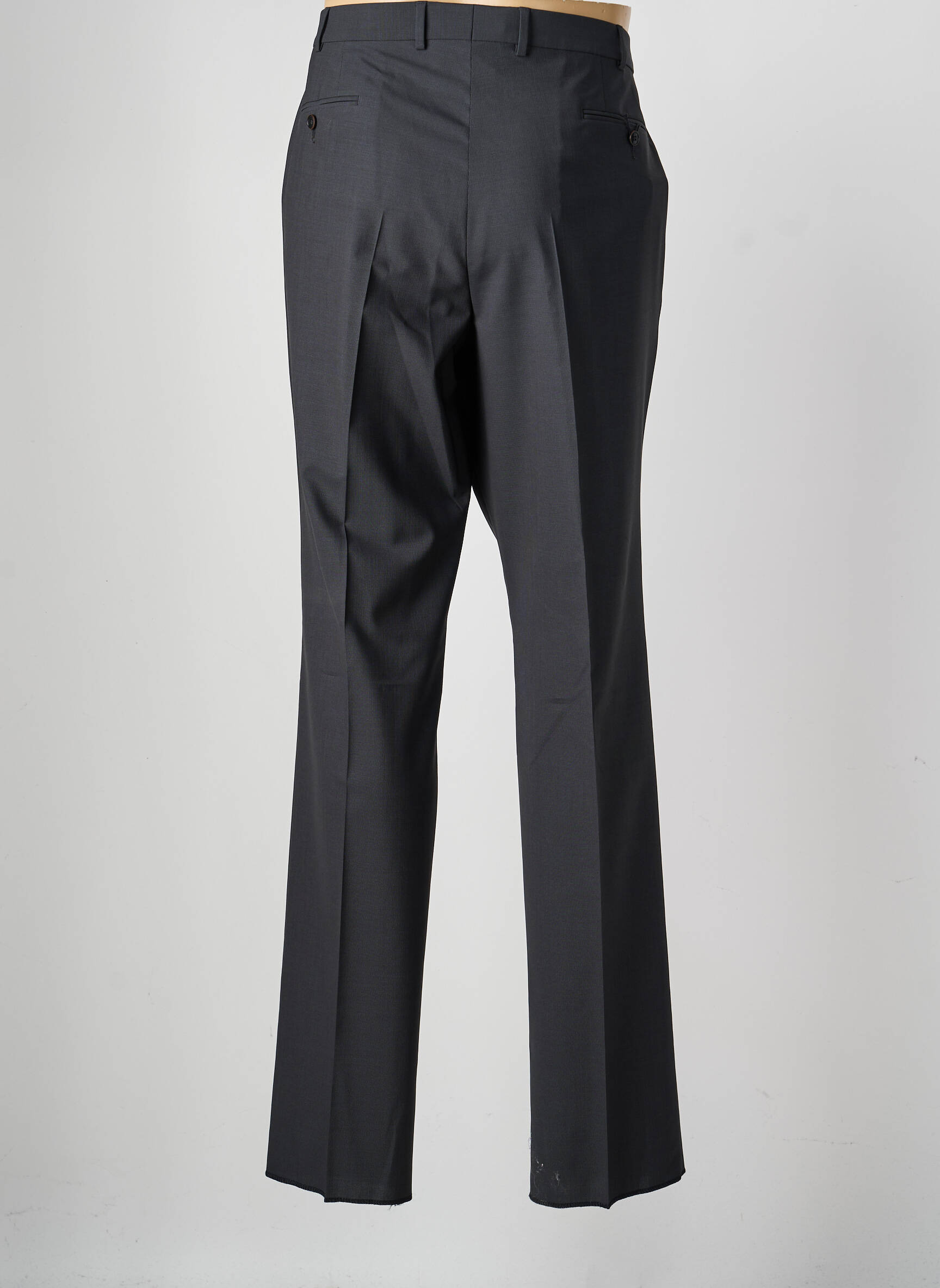 Pantalon droit taille à pinces taille normale gris SAINT HILAIRE homme